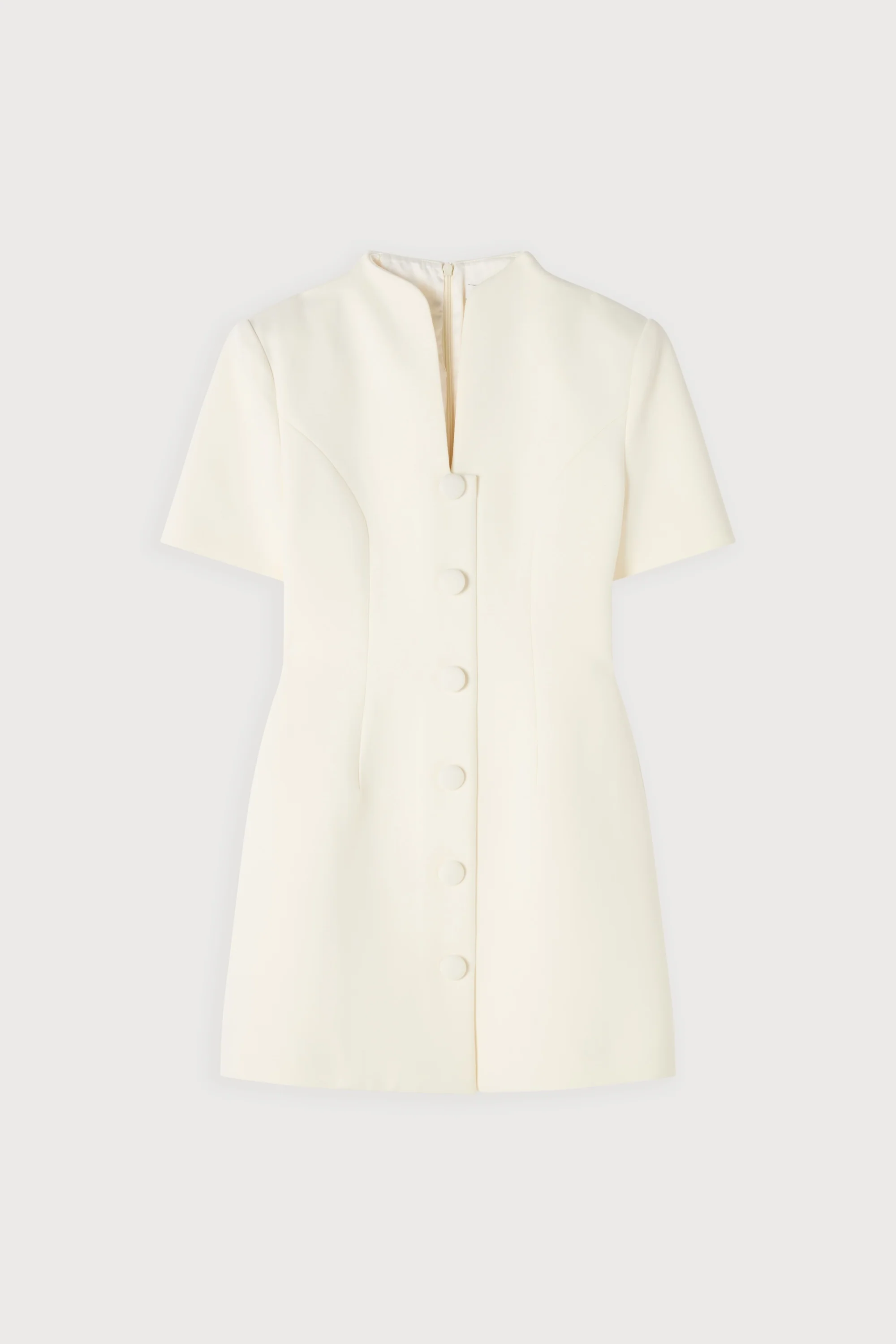 Cotton Mix Button Mini Dress