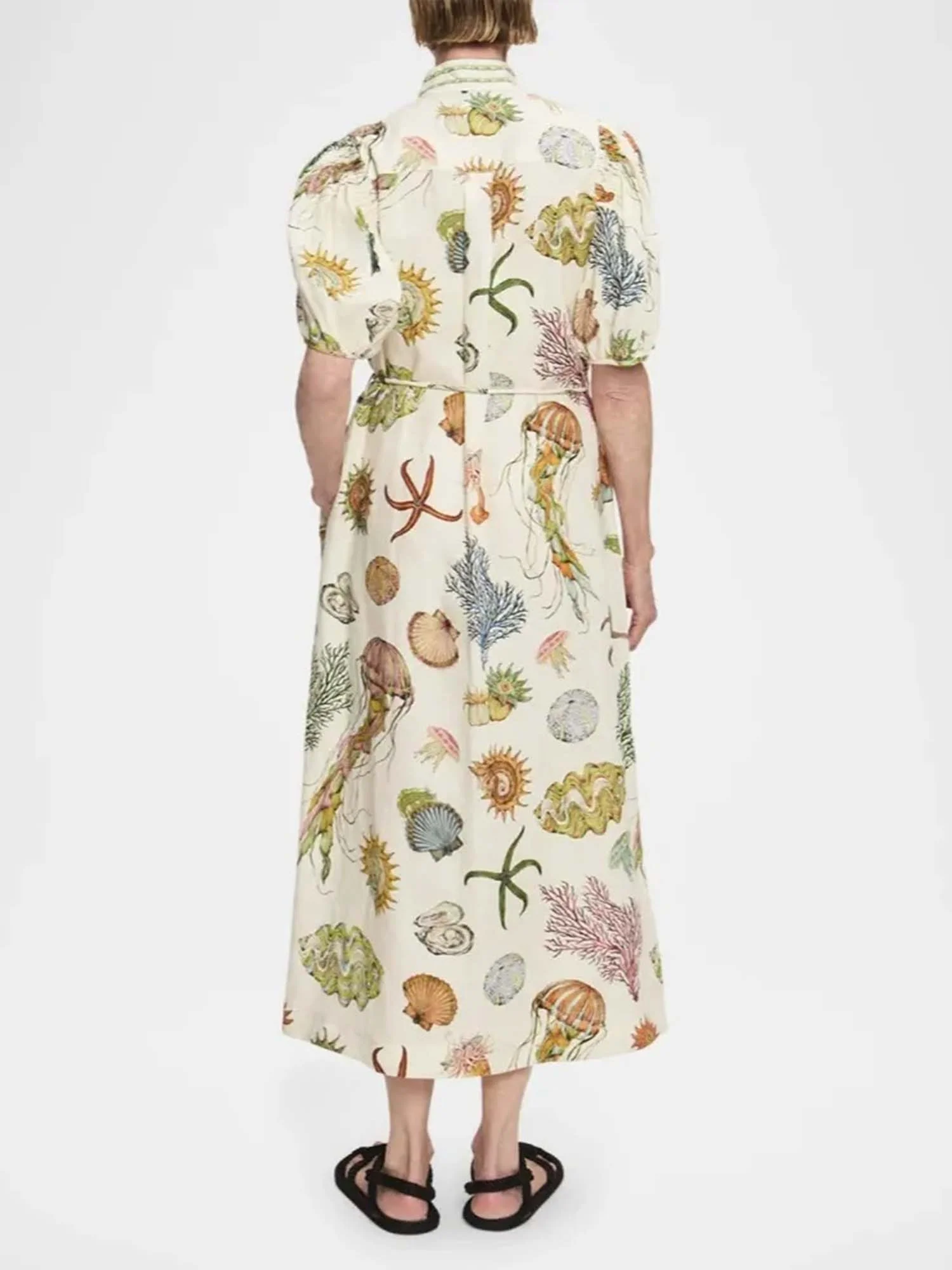 Sea Breeze Sheer Midi Dress