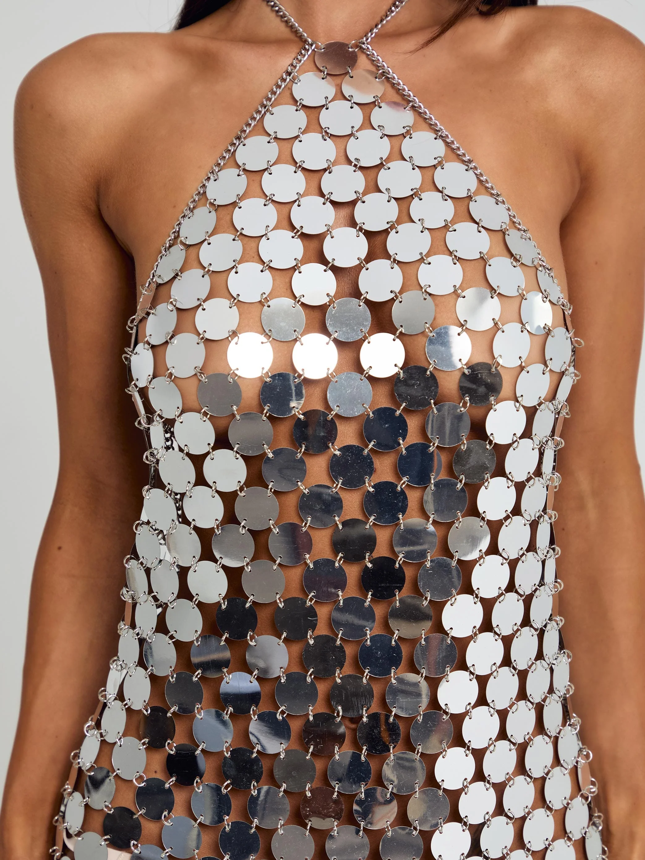 VIONNA MINI DRESS SILVER