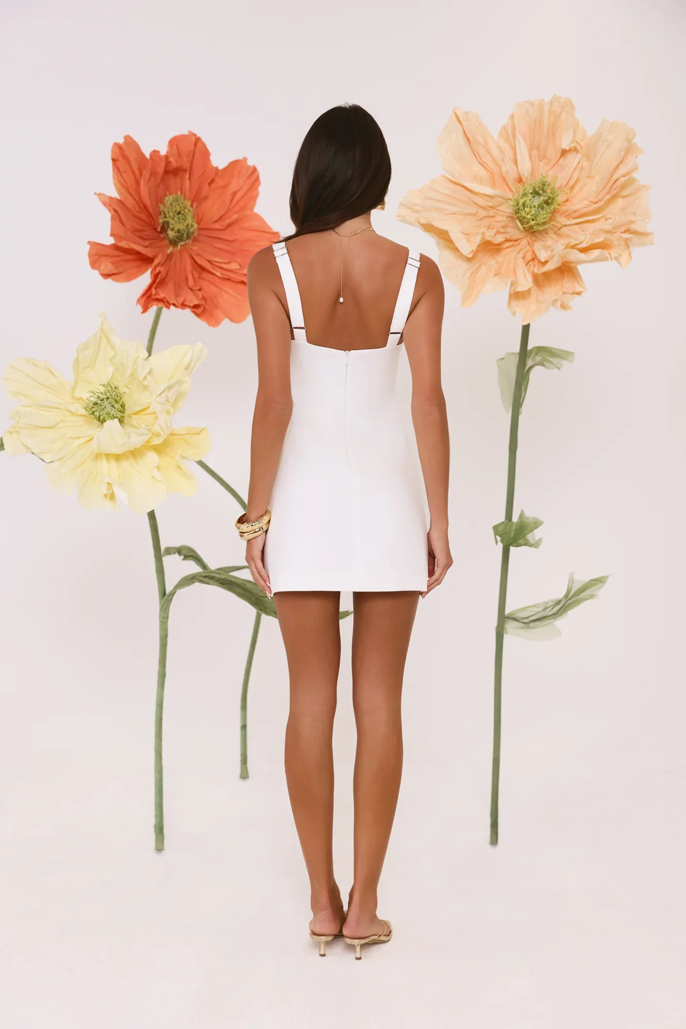 Secret Garden Blooms Mini Dress White - luluinthesky