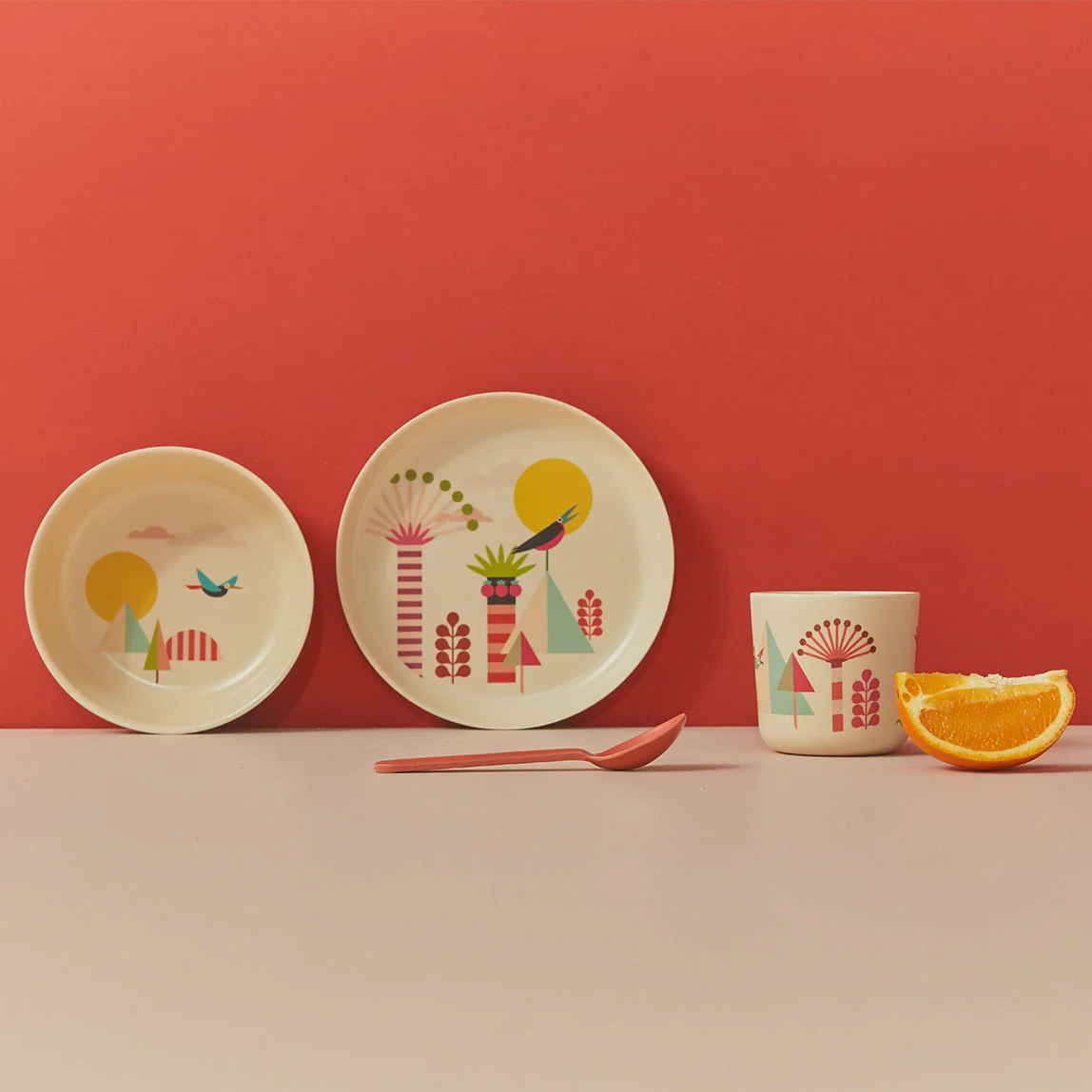 Vogeelle Illustrated Bamboo Kid Set - Trees