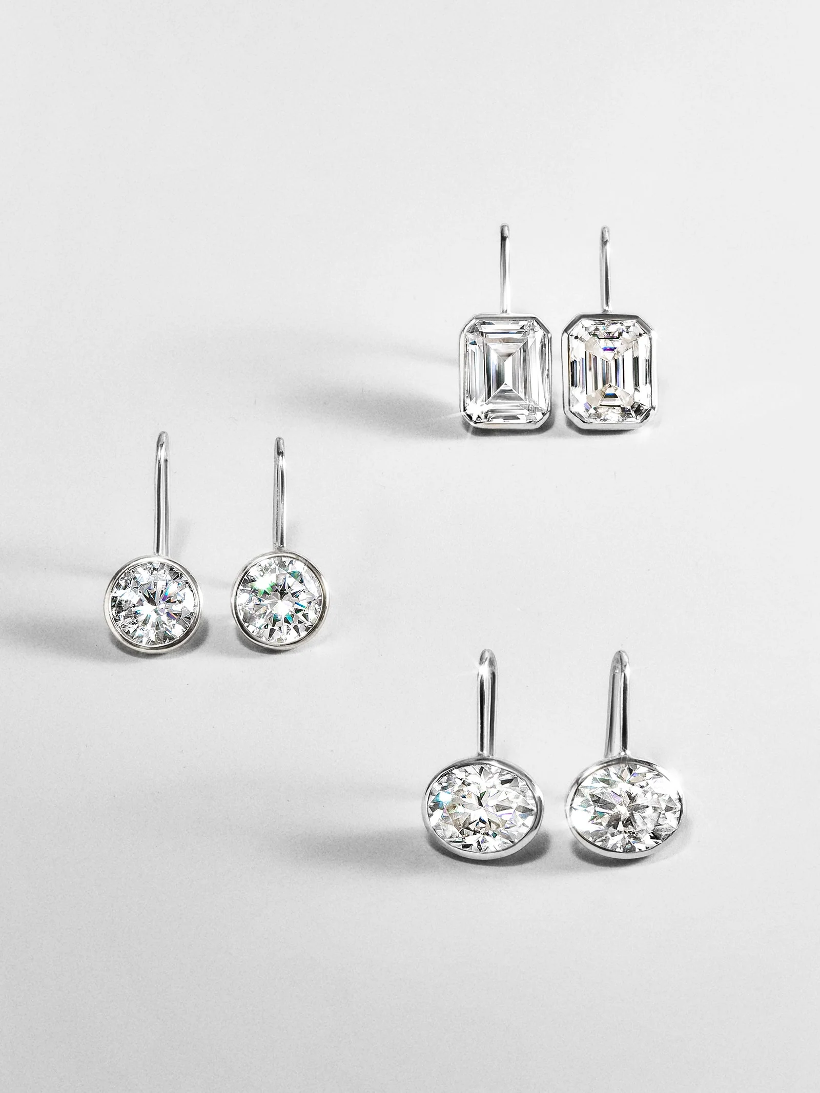 Fallon Sterling Silver Bezel Earrings - Silver