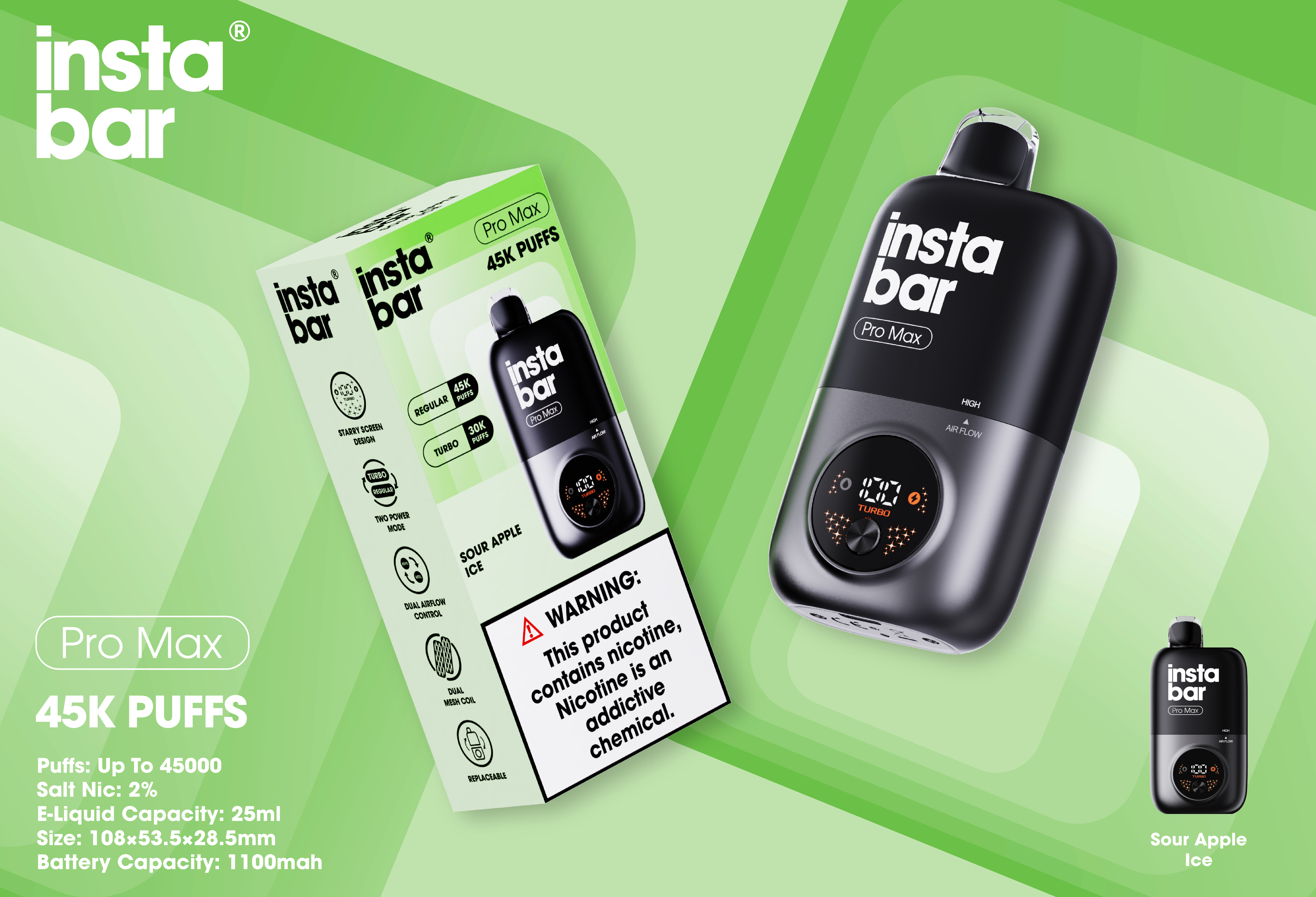 Instabar Pro Max 45K KIT(Urządzenie+Wymienny wkład)