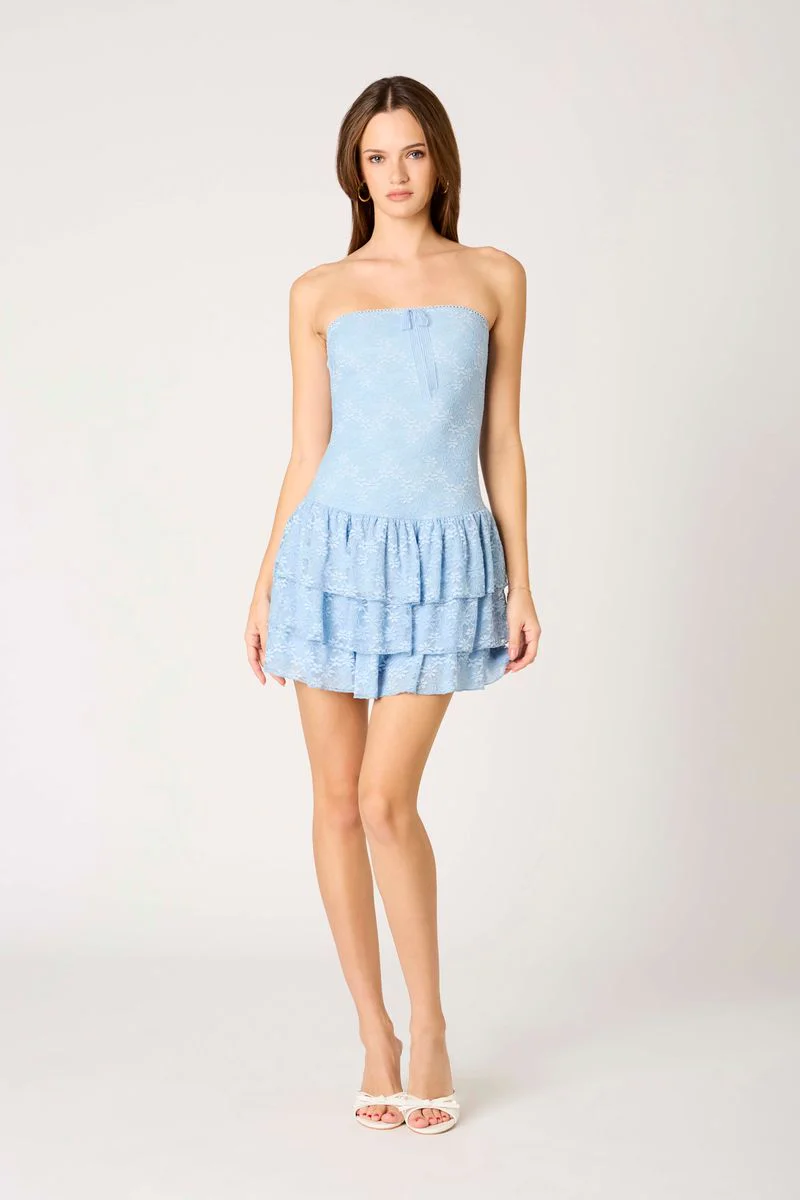 Tiered Lace Mini Dress