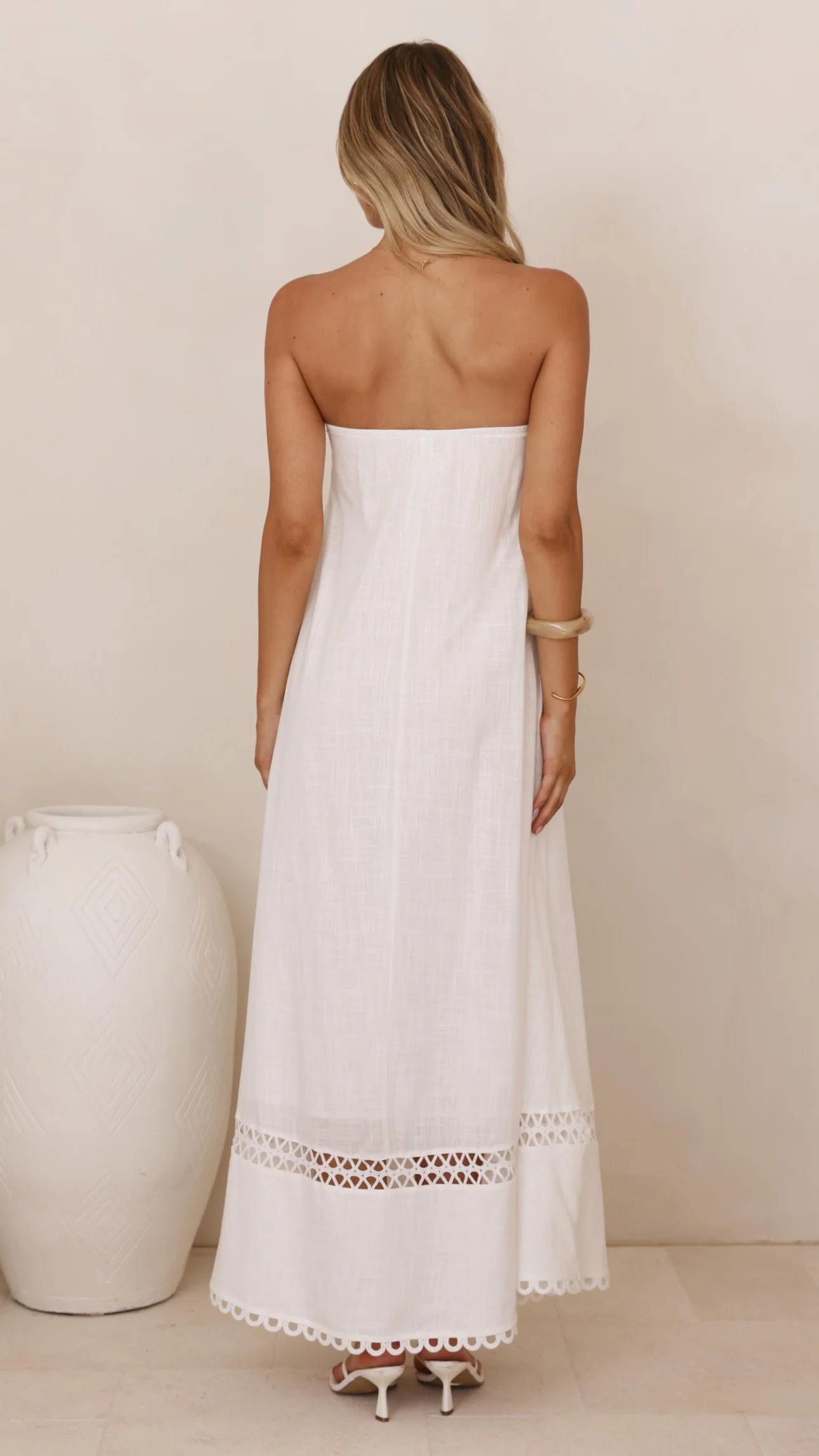 Sandra Maxi Dress - White - luluinthesky