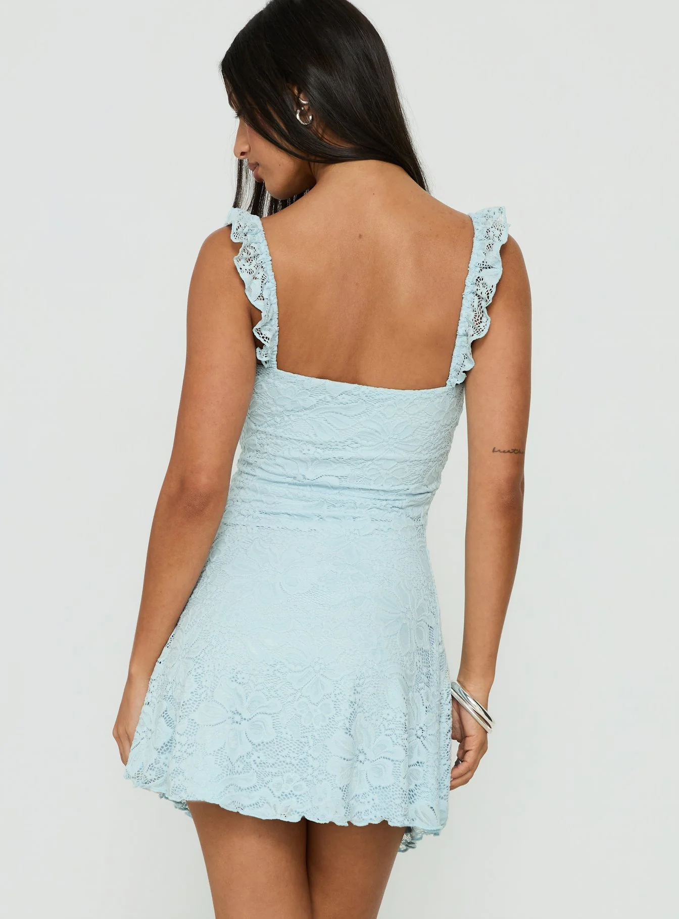 Beacall Mini Dress Blue - FASHION NOB