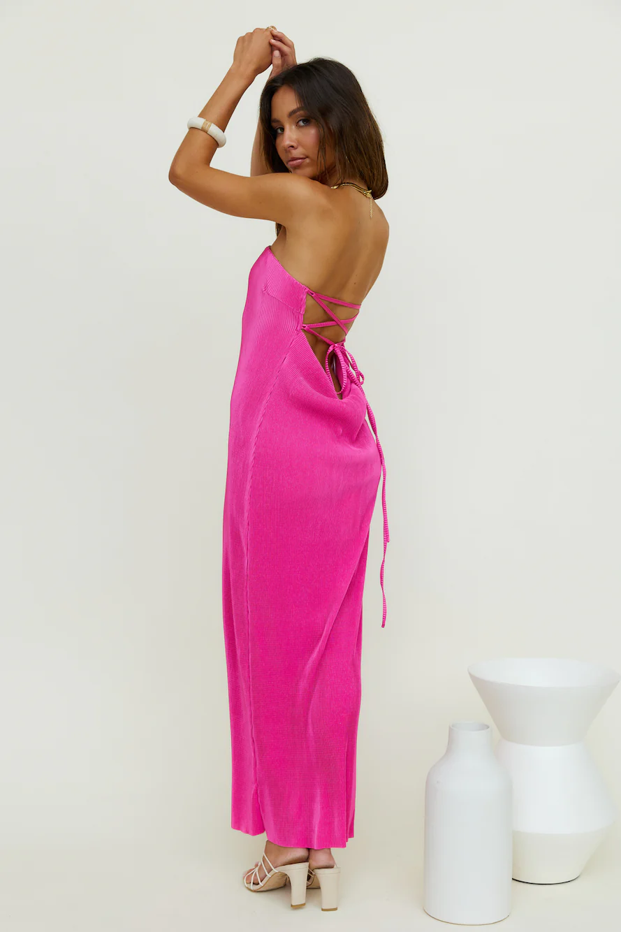 Thinking Of Dusk Maxi Dress Pink