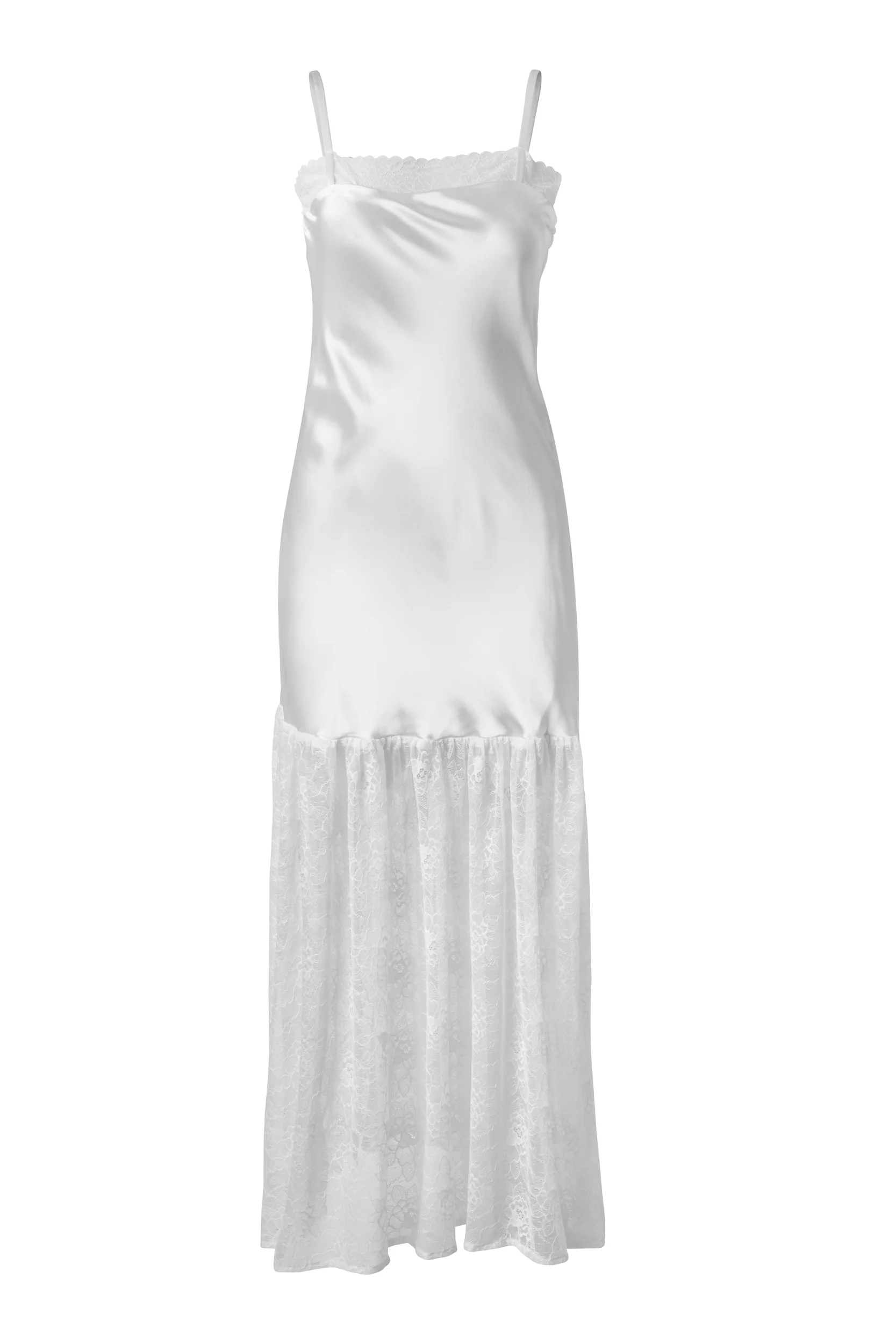 Catalina Maxi Dress White - Eco-Certified - luluinthesky