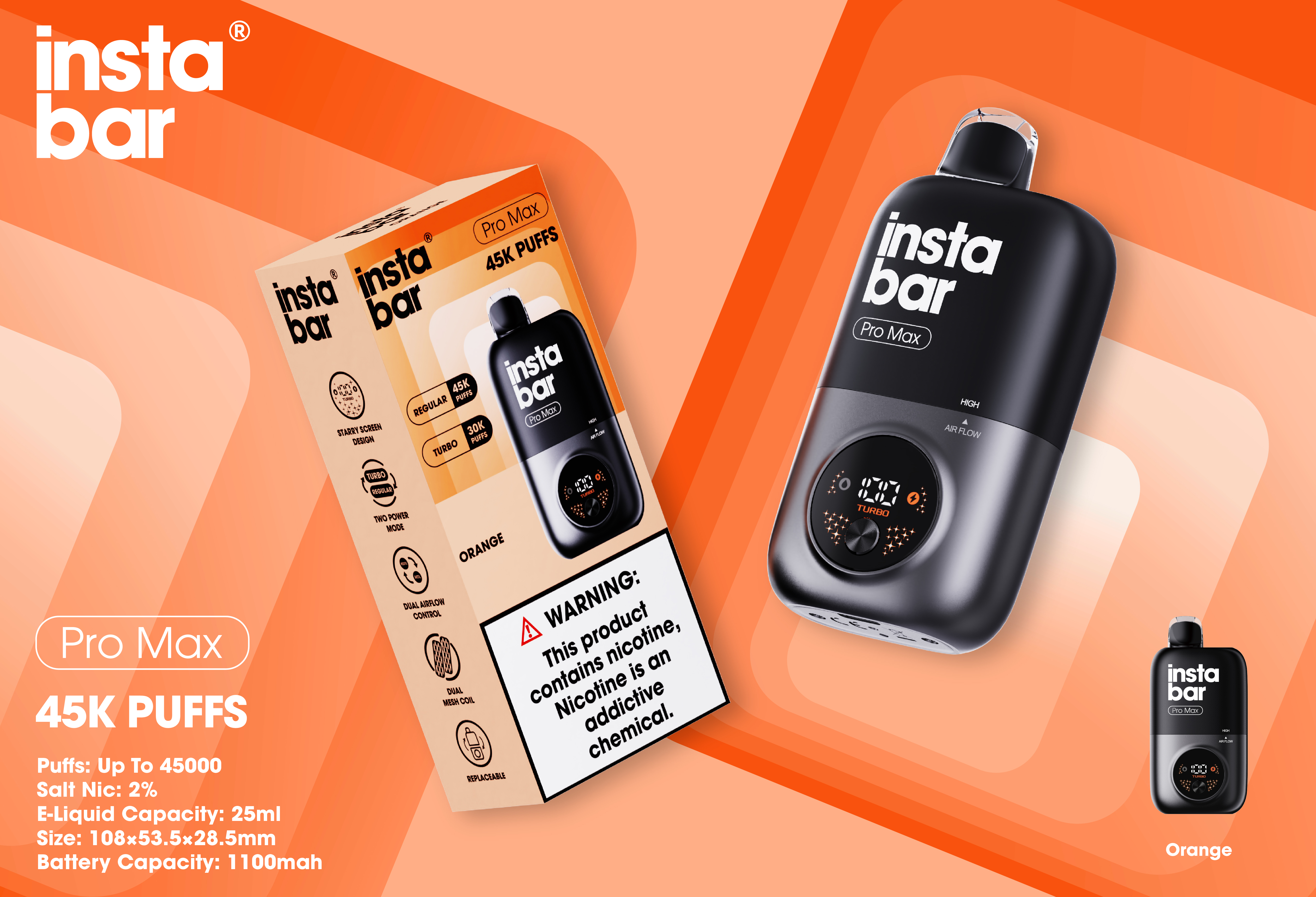 Instabar Pro Max 45K KIT(Urządzenie+Wymienny wkład)