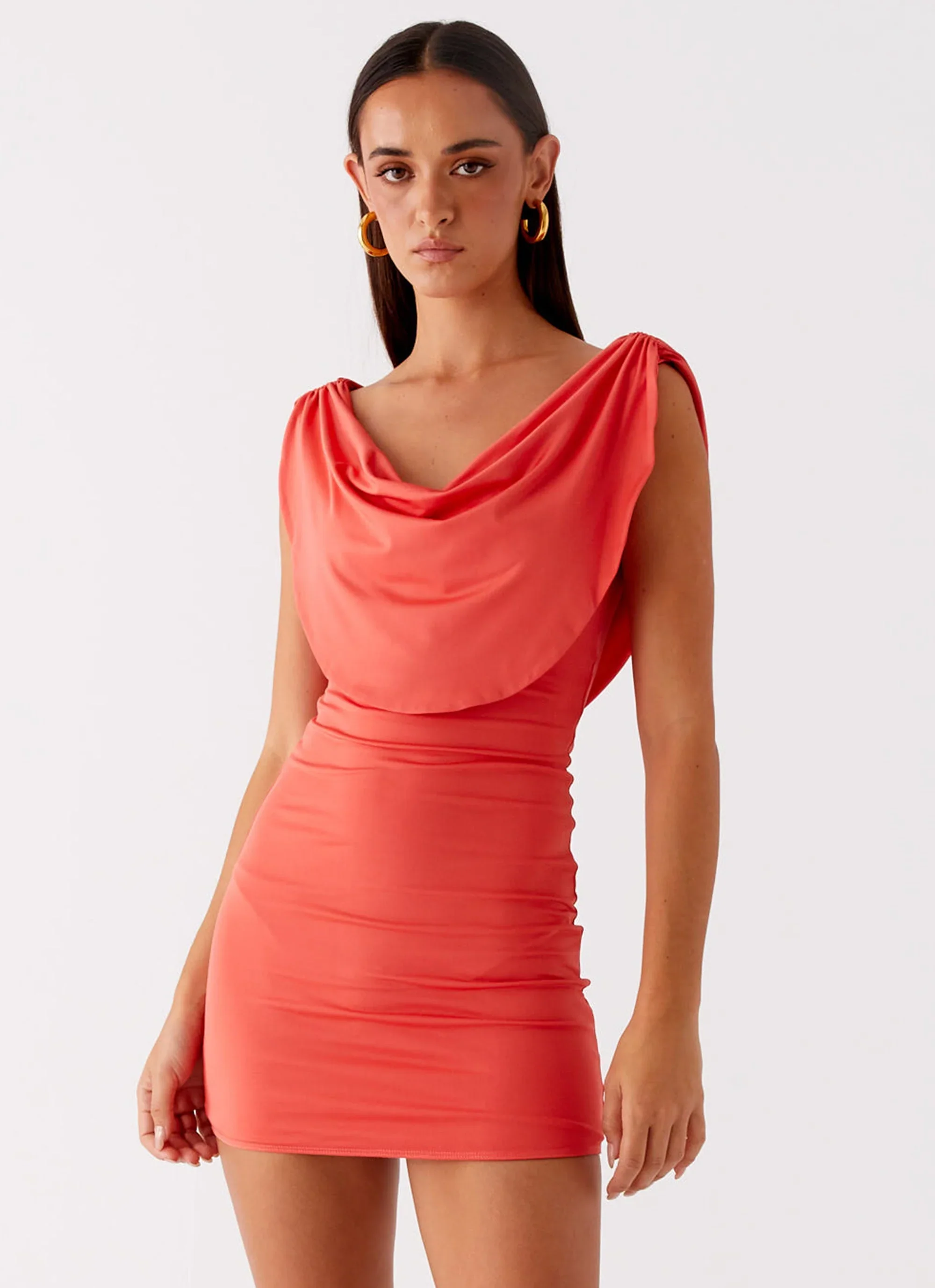 Angeles Mini Dress - Coral