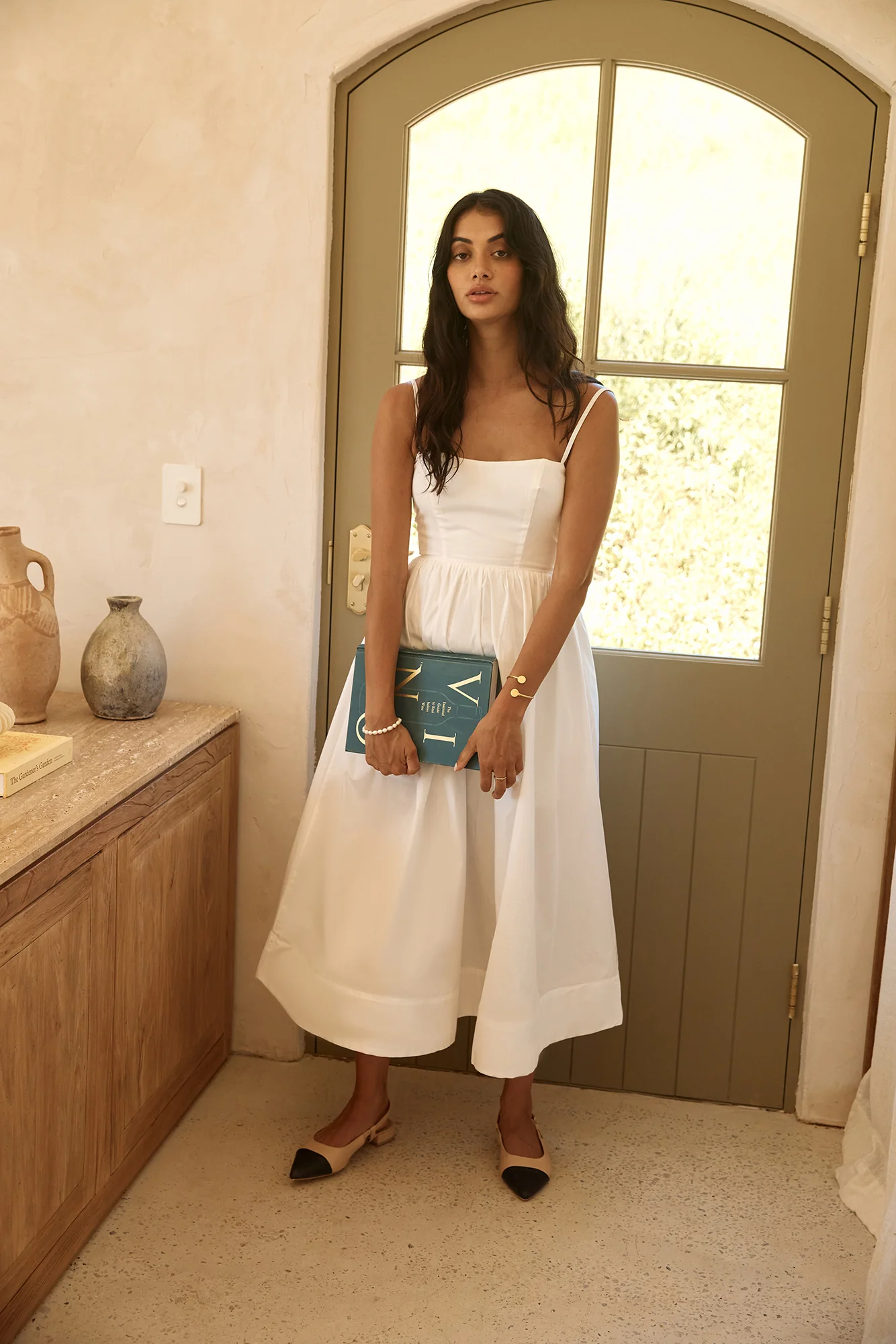 Diamond Eyes Midi Dress White - luluinthesky