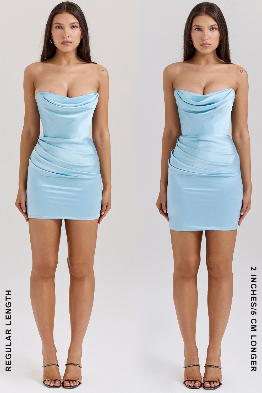 Ocean Blue Strapless Mini Dress