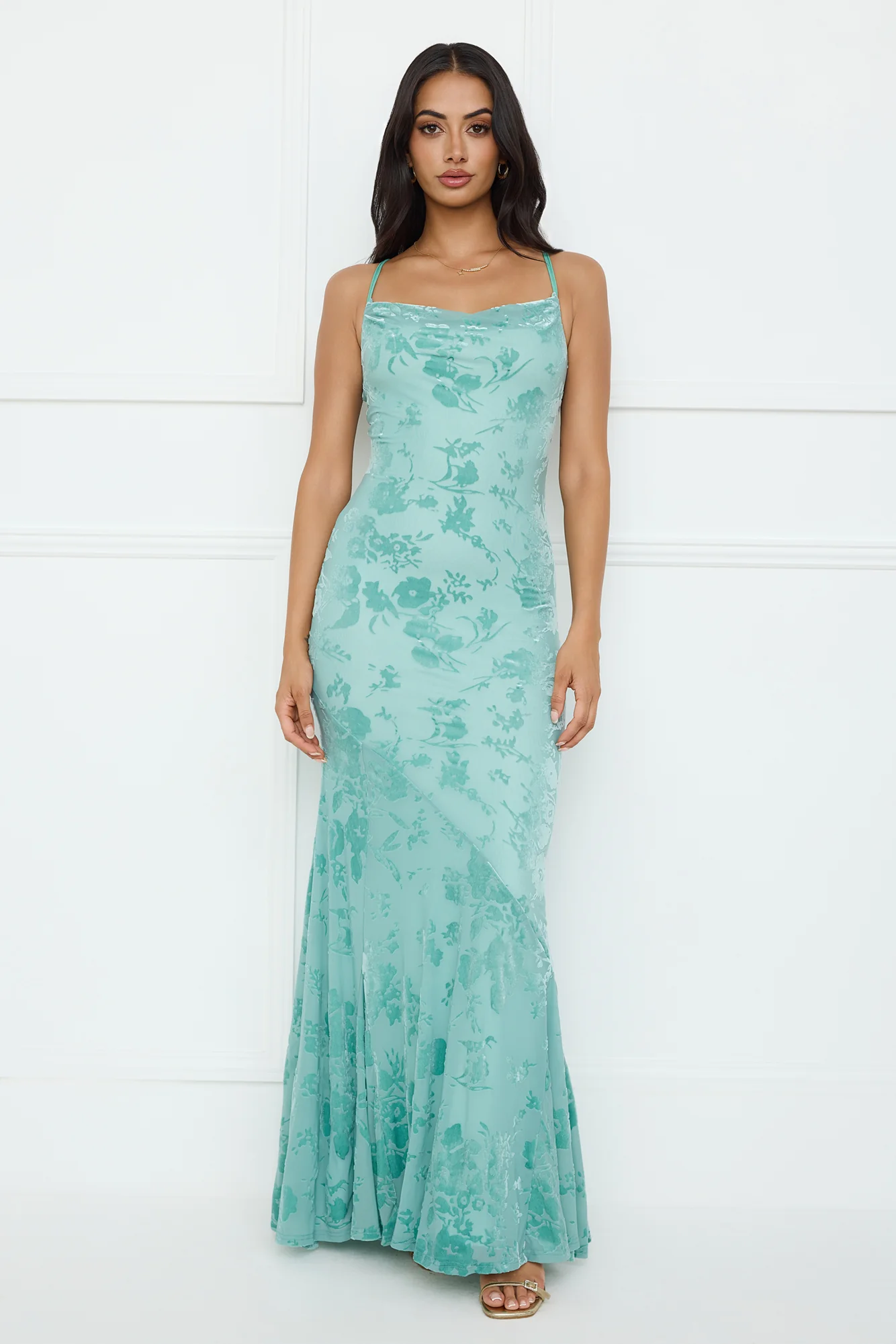 Nocturnal Luxe Maxi Dress Sage
