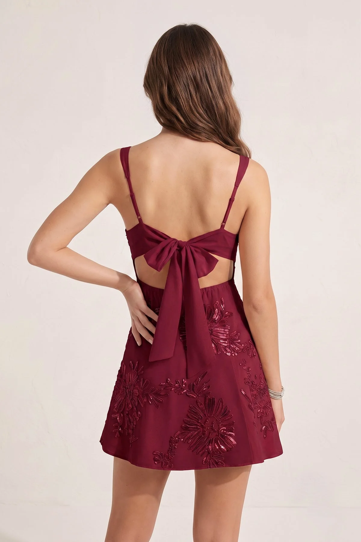 Sky Blue Square Neck Embroidered Flower Lace A-Line Homecoming Dress