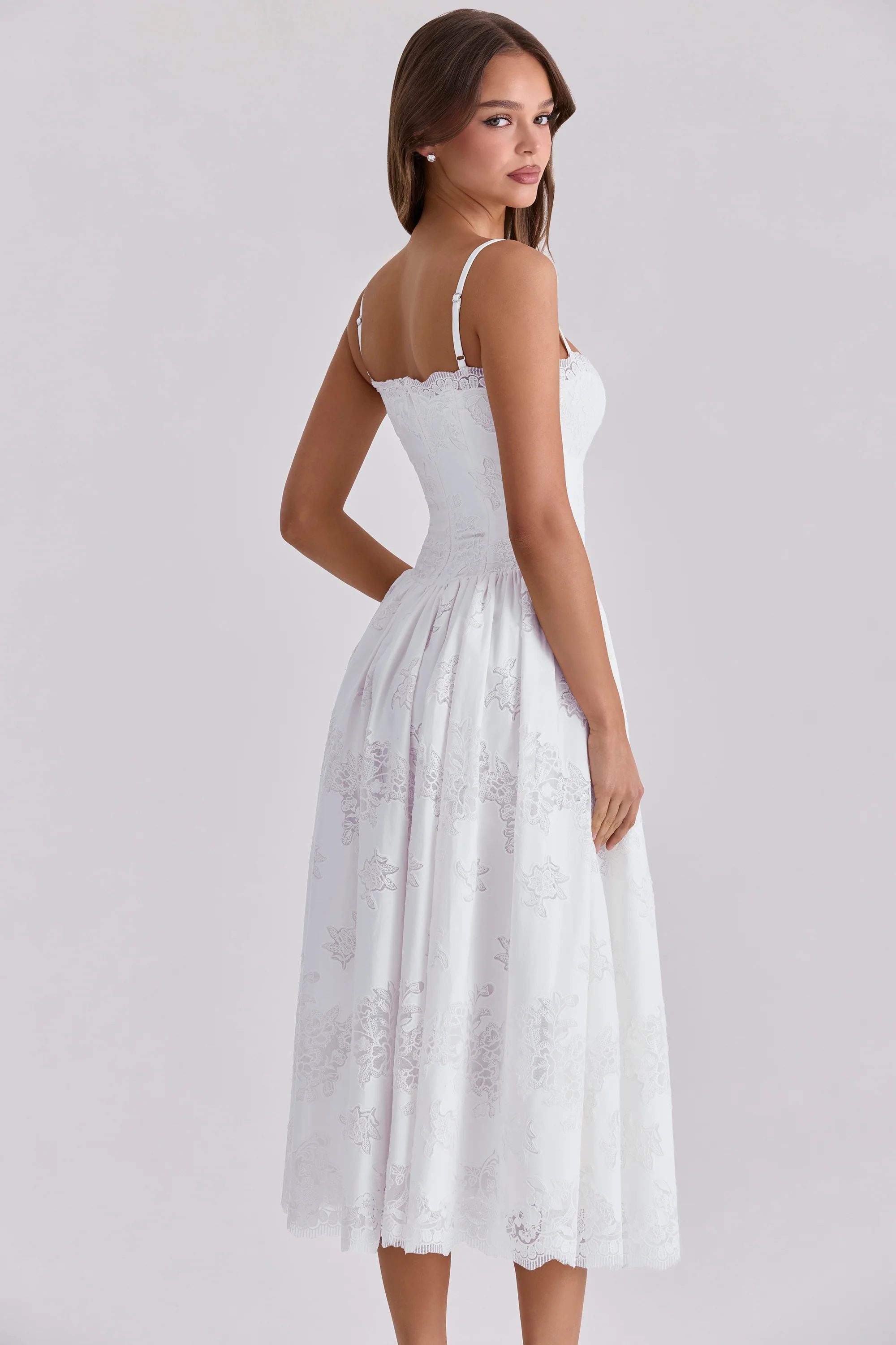 white custom lace + cotton midi sundress - luluinthesky