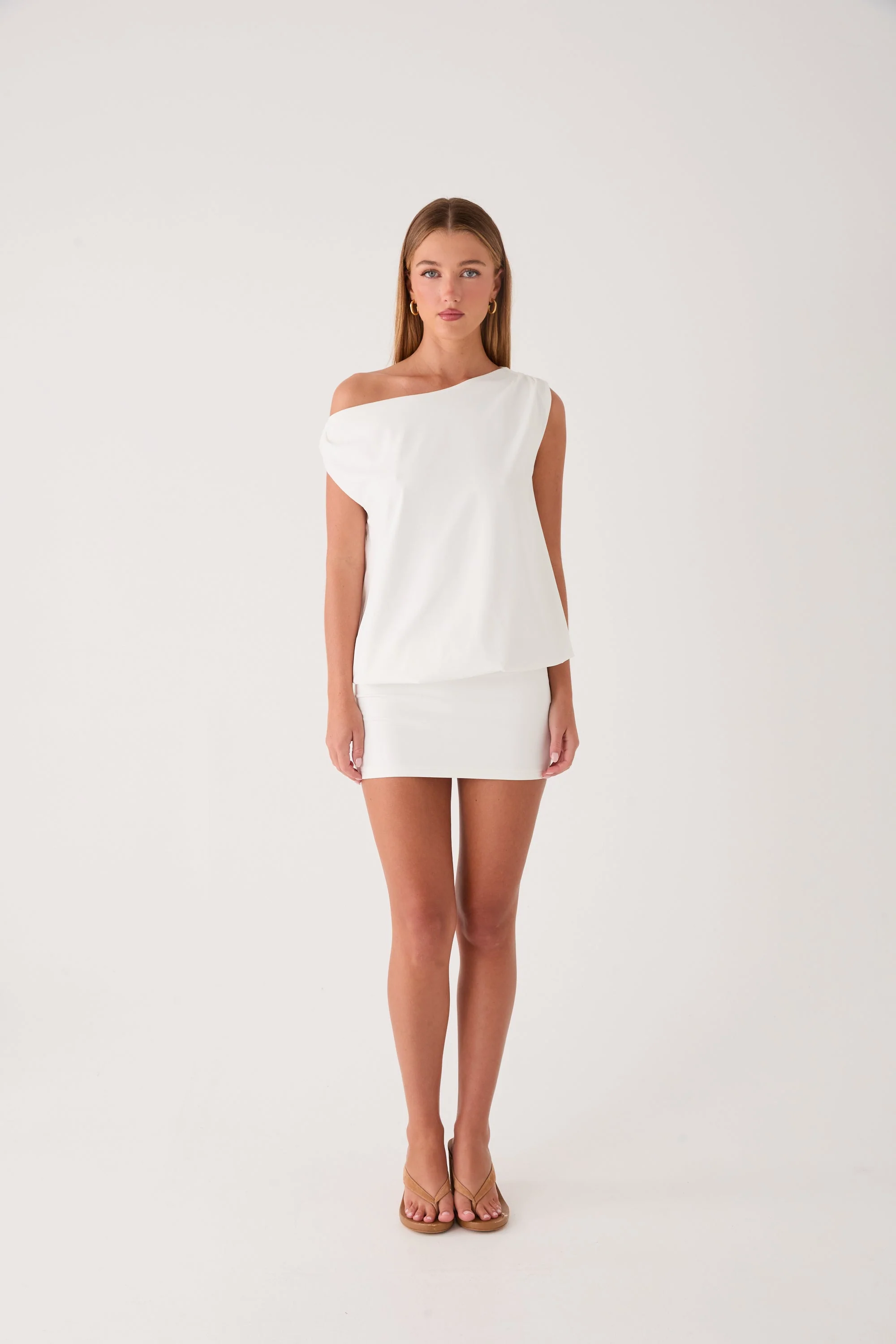Caelen Mini Dress - White - luluinthesky