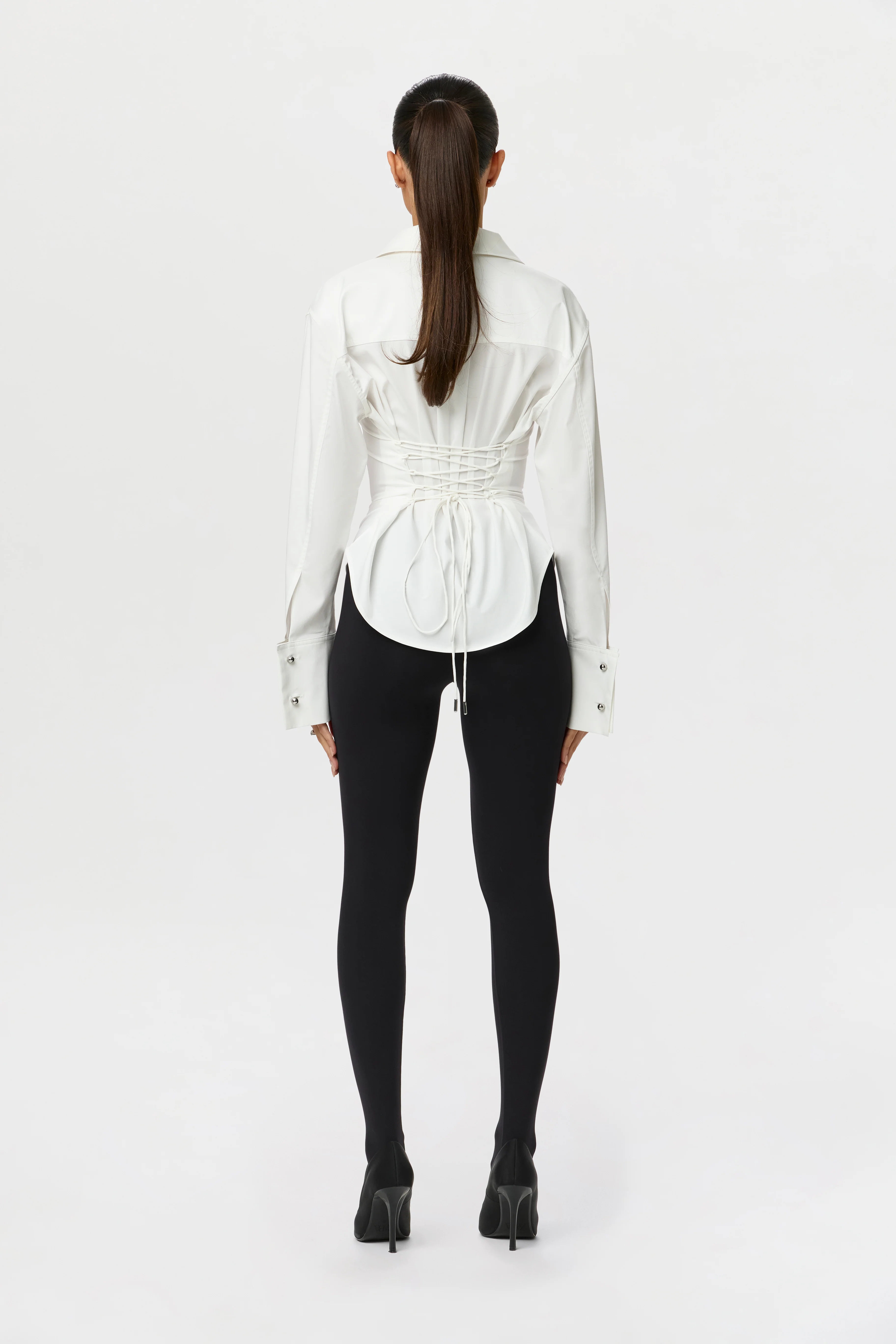 Shirting Contour Button Up Top