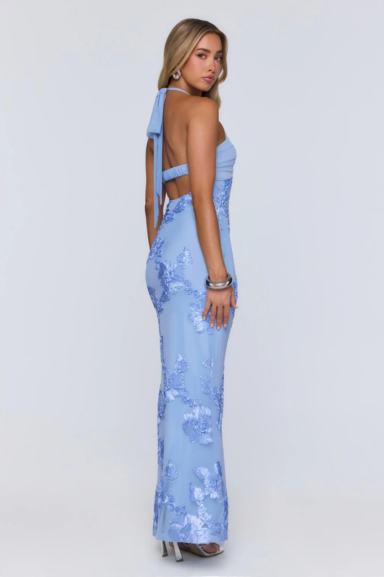 Love Muse Halter Maxi Dress Blue