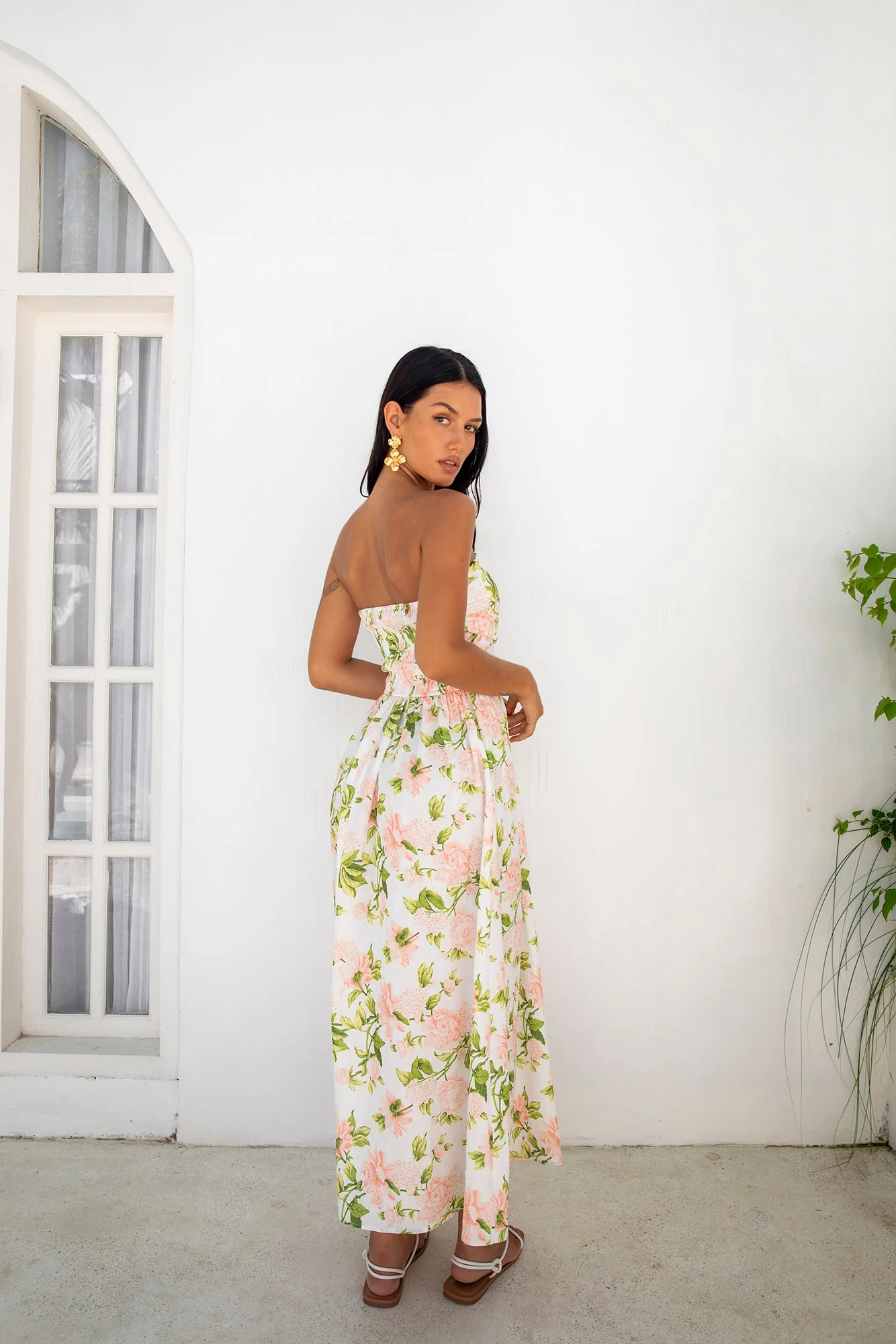 FORTUNATE ONE Bellissima Strapless Maxi Dress Pink