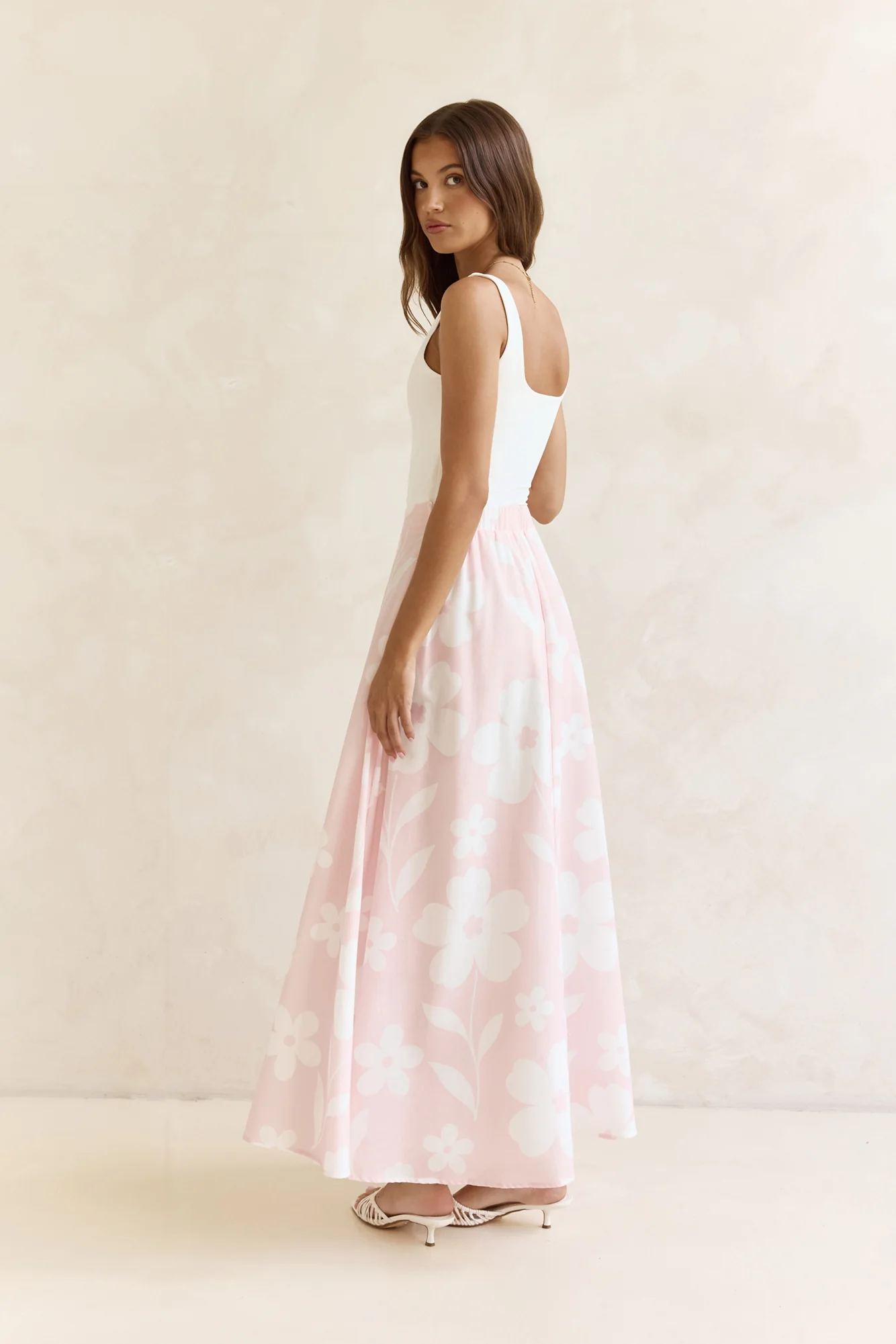 Shining Lights Maxi Skirt Pink