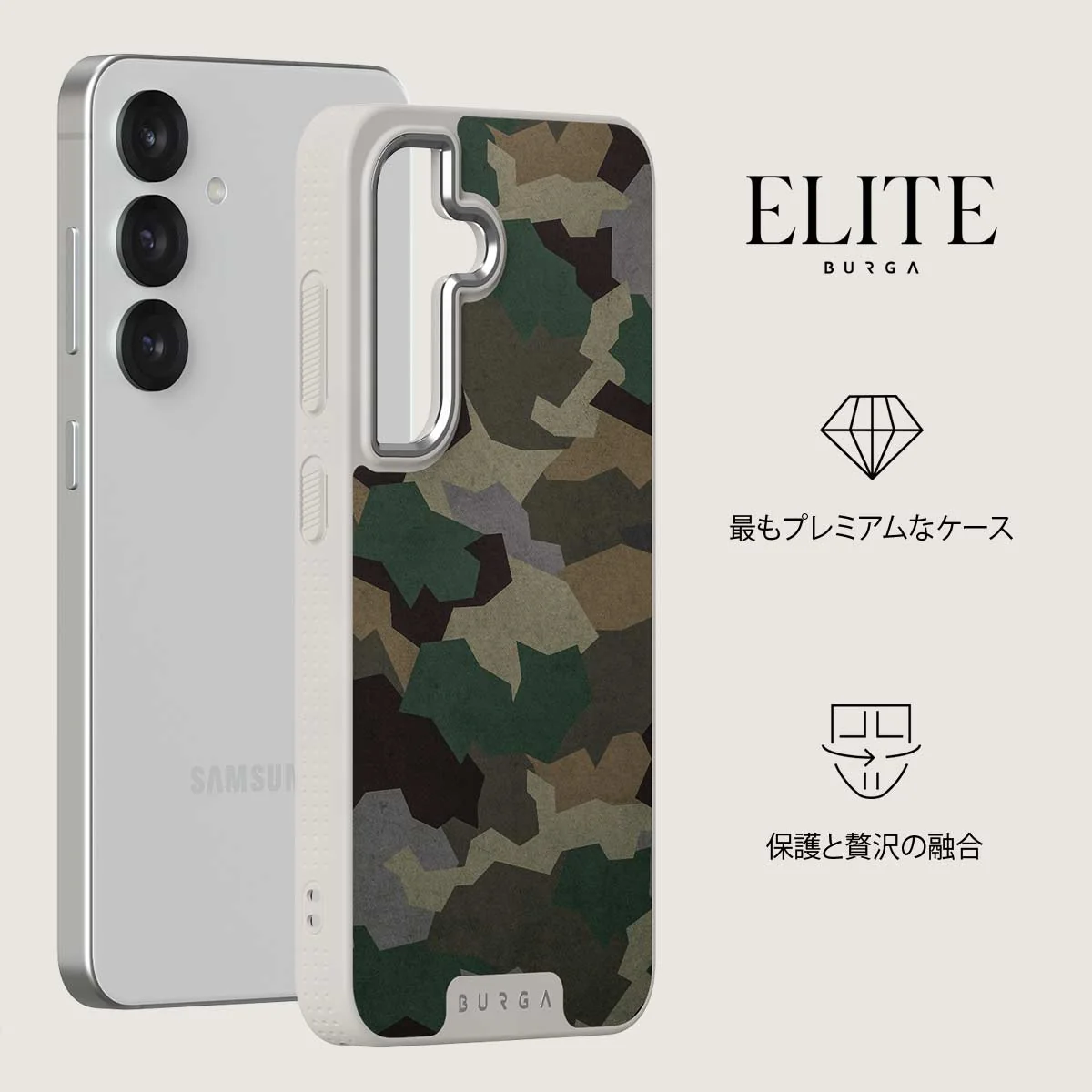Tropical Green Camo - Samsung Galaxy S25 Plus ケース