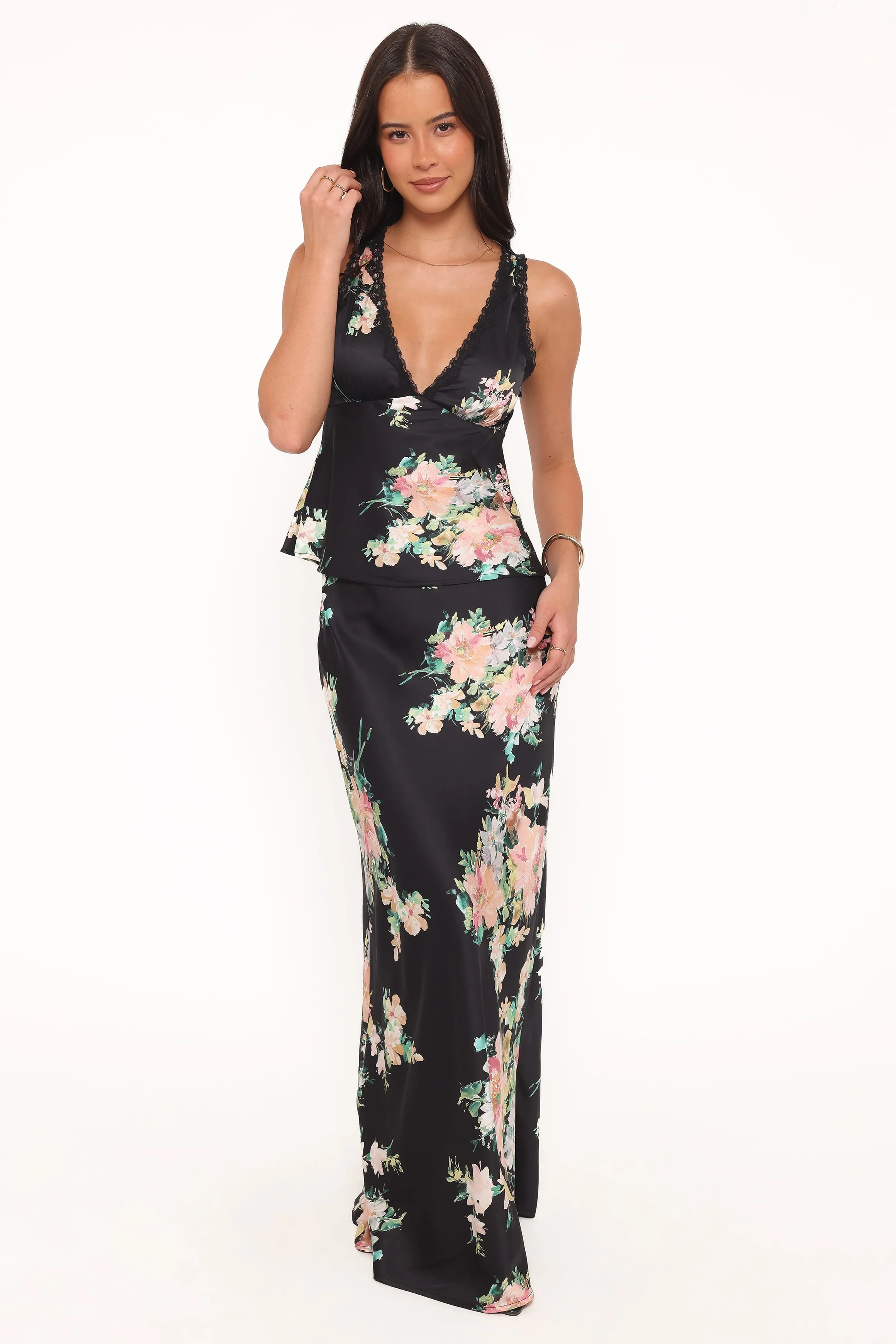 Kelso Top - Black Floral