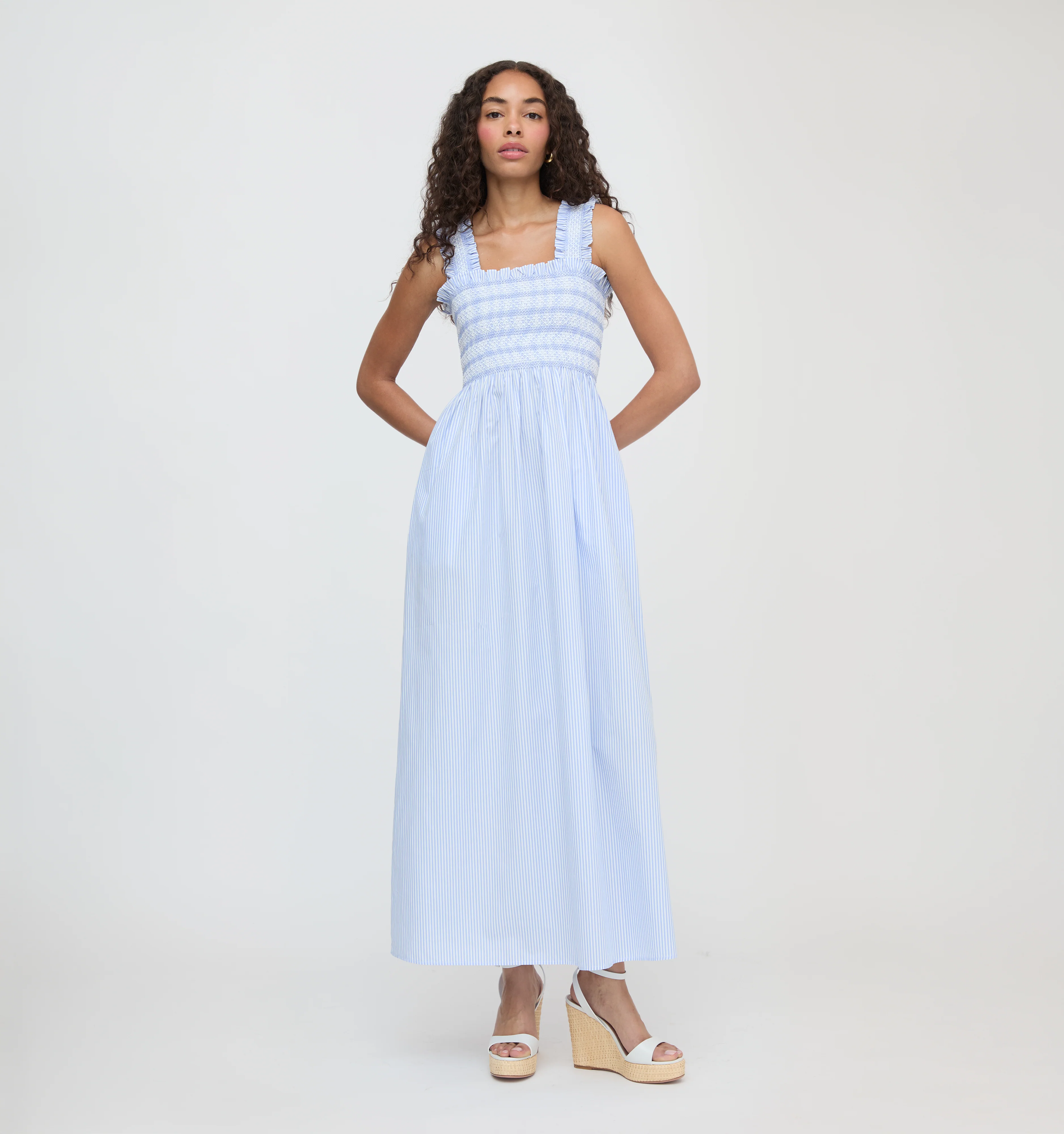 The Ashlyn Nap Dress - Blue/White Stripe
