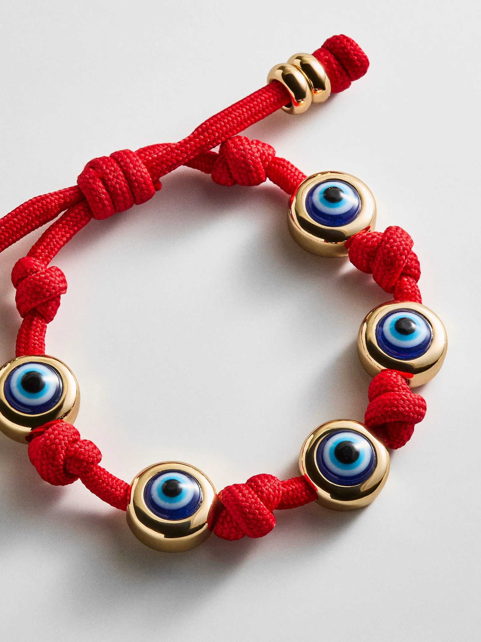 Eyes Open Evil Eye Paracord Bracelet - Red