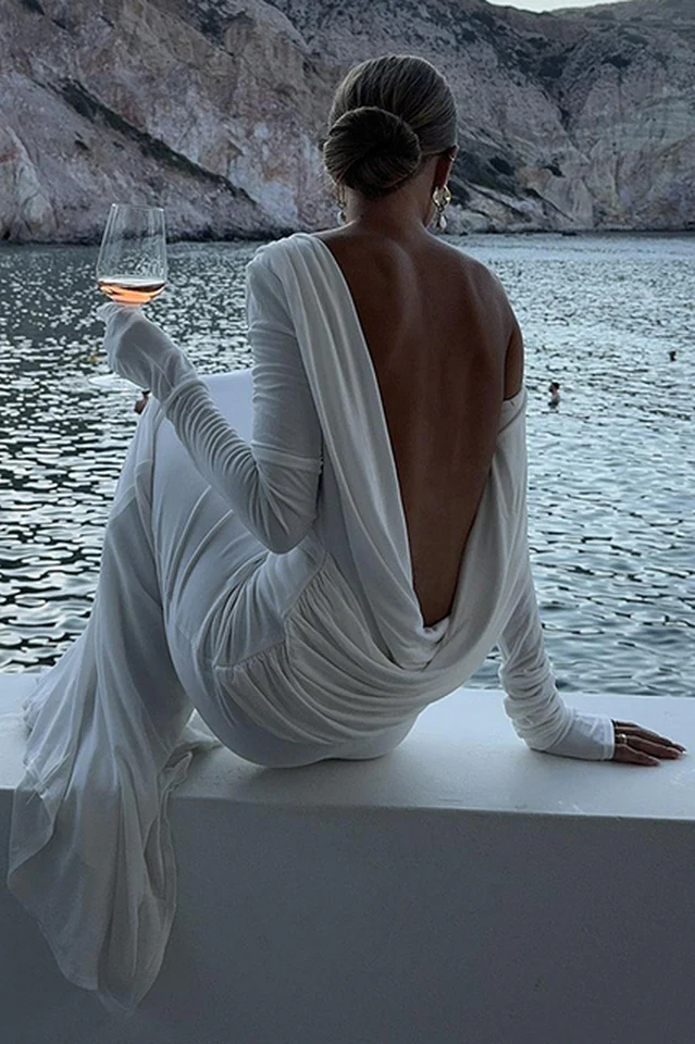 Quintina Plunging Back Maxi Dress