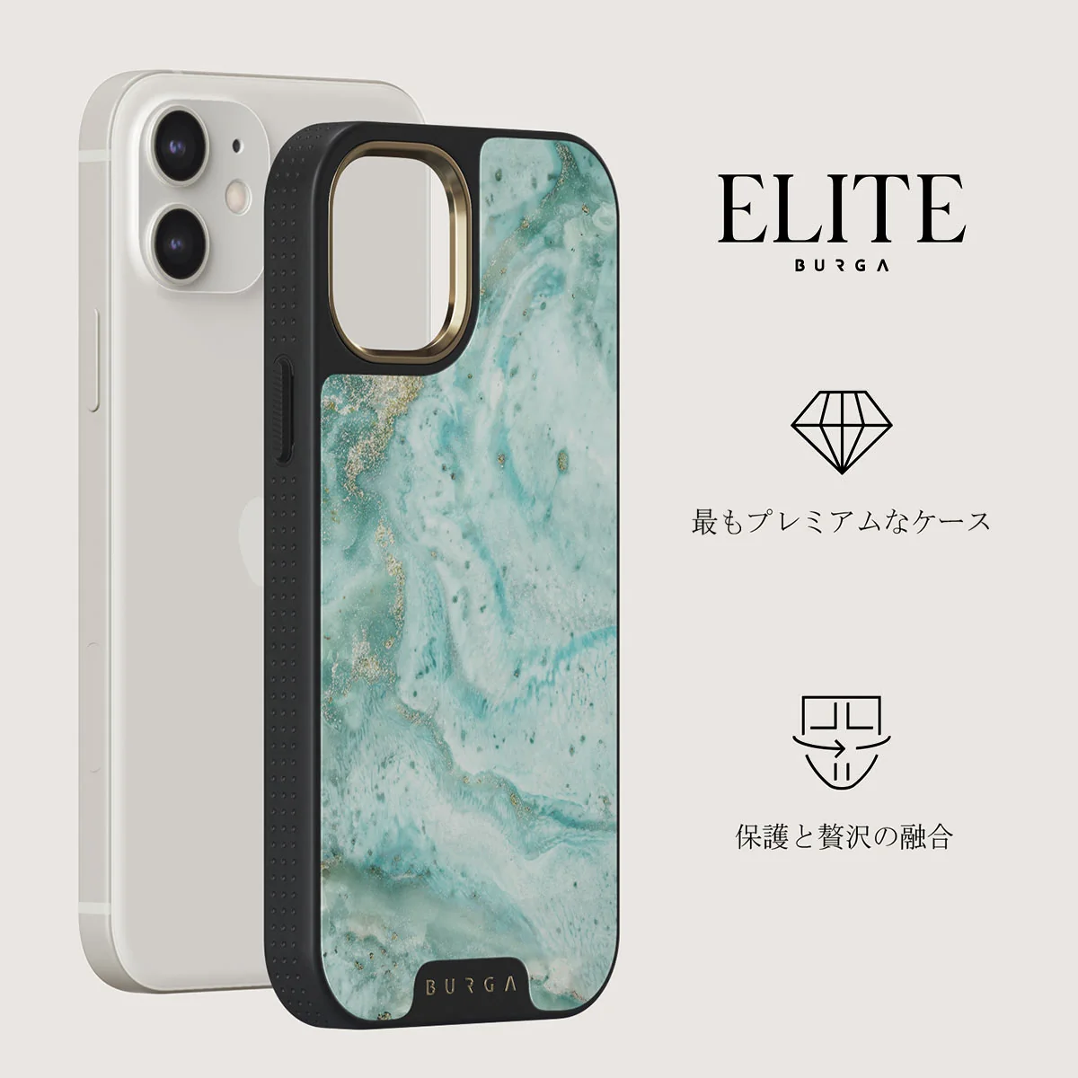 Uluwatu Waves - Teal iPhone 12 ケース