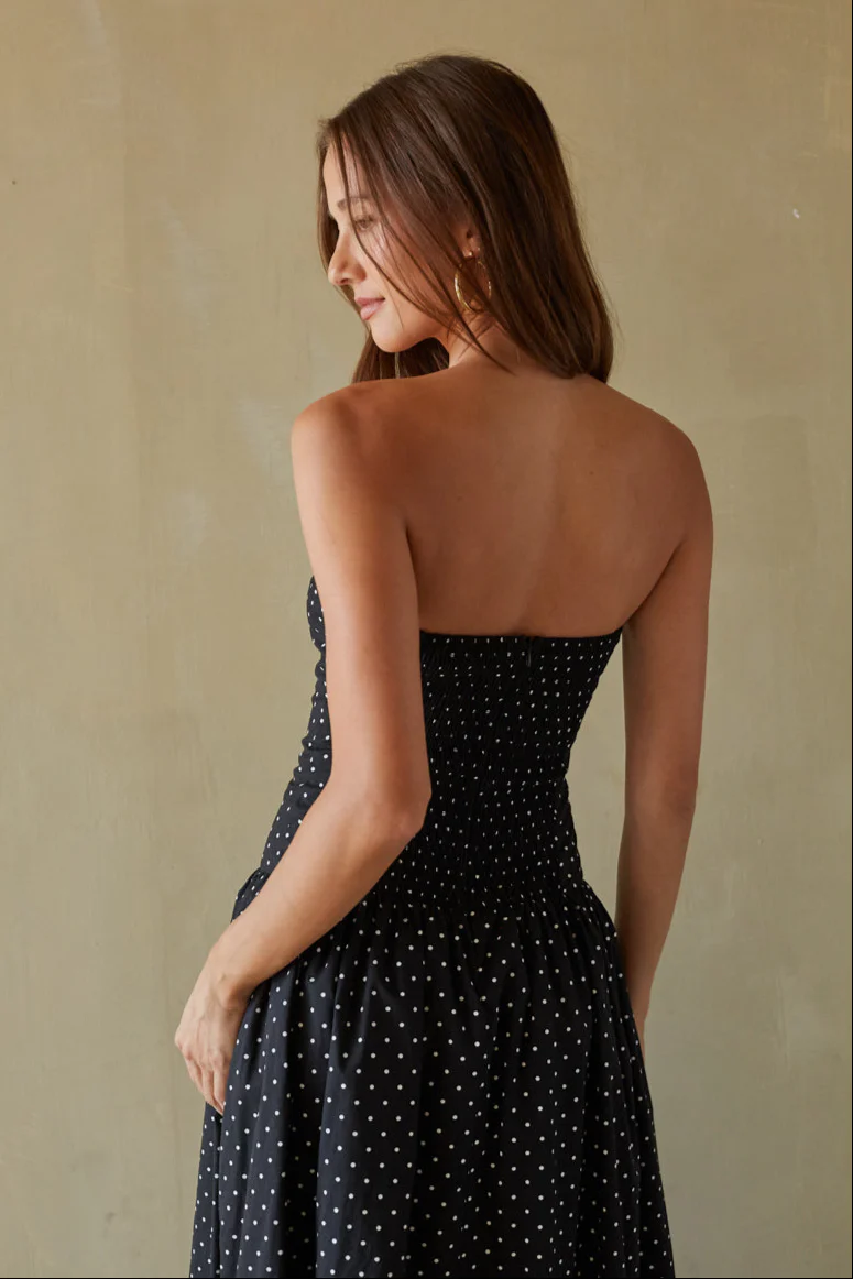 Joey Polka Dot Midi Dress - luluinthesky