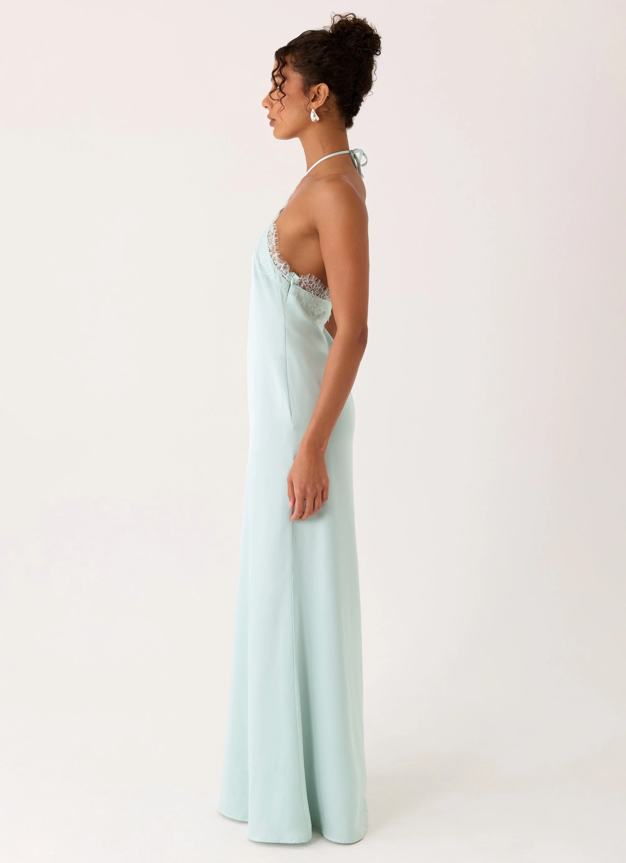 Samaria Halter Maxi Dress - Aqua - luluinthesky
