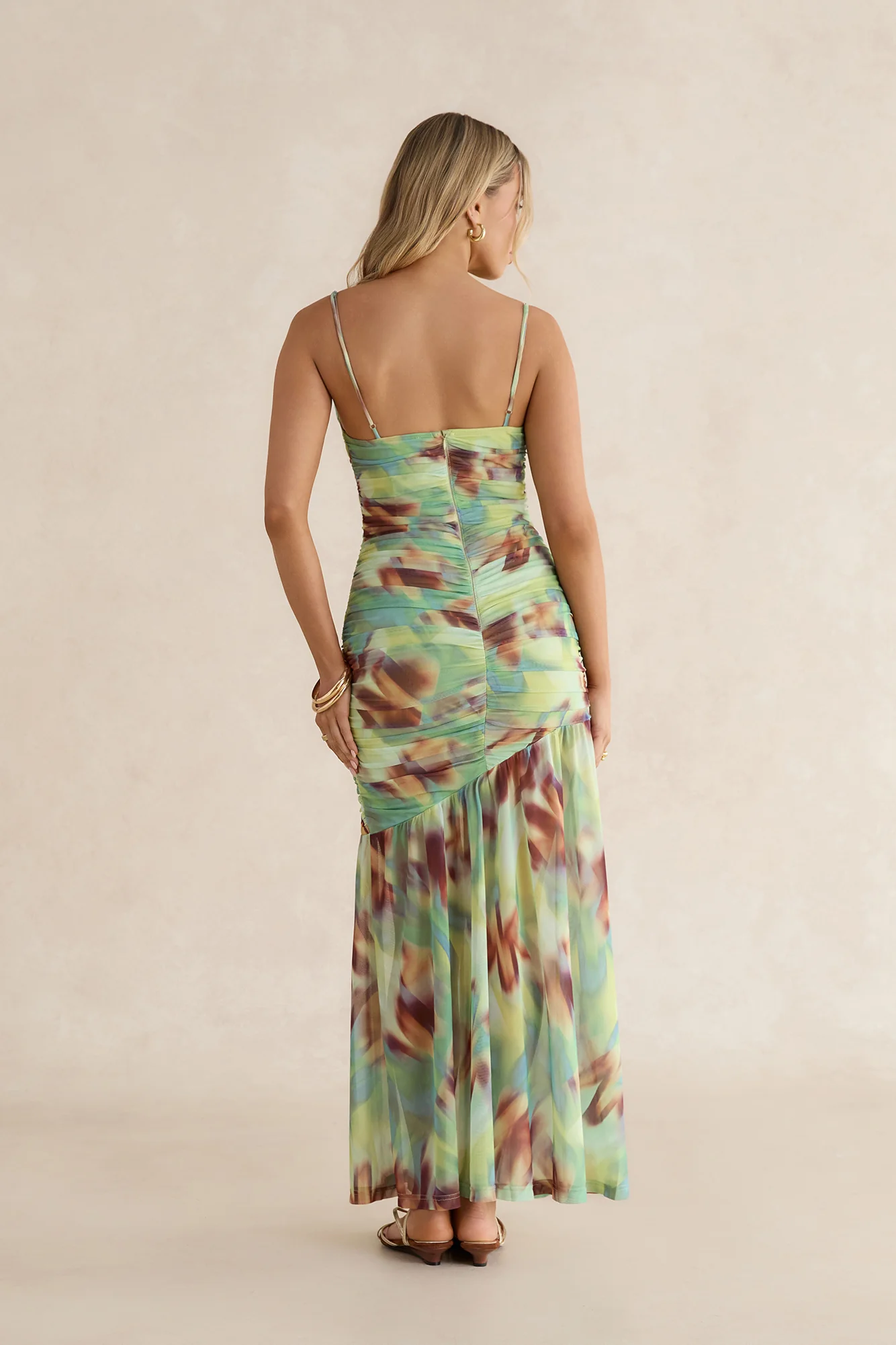 Botanica Mesh Maxi Dress Green