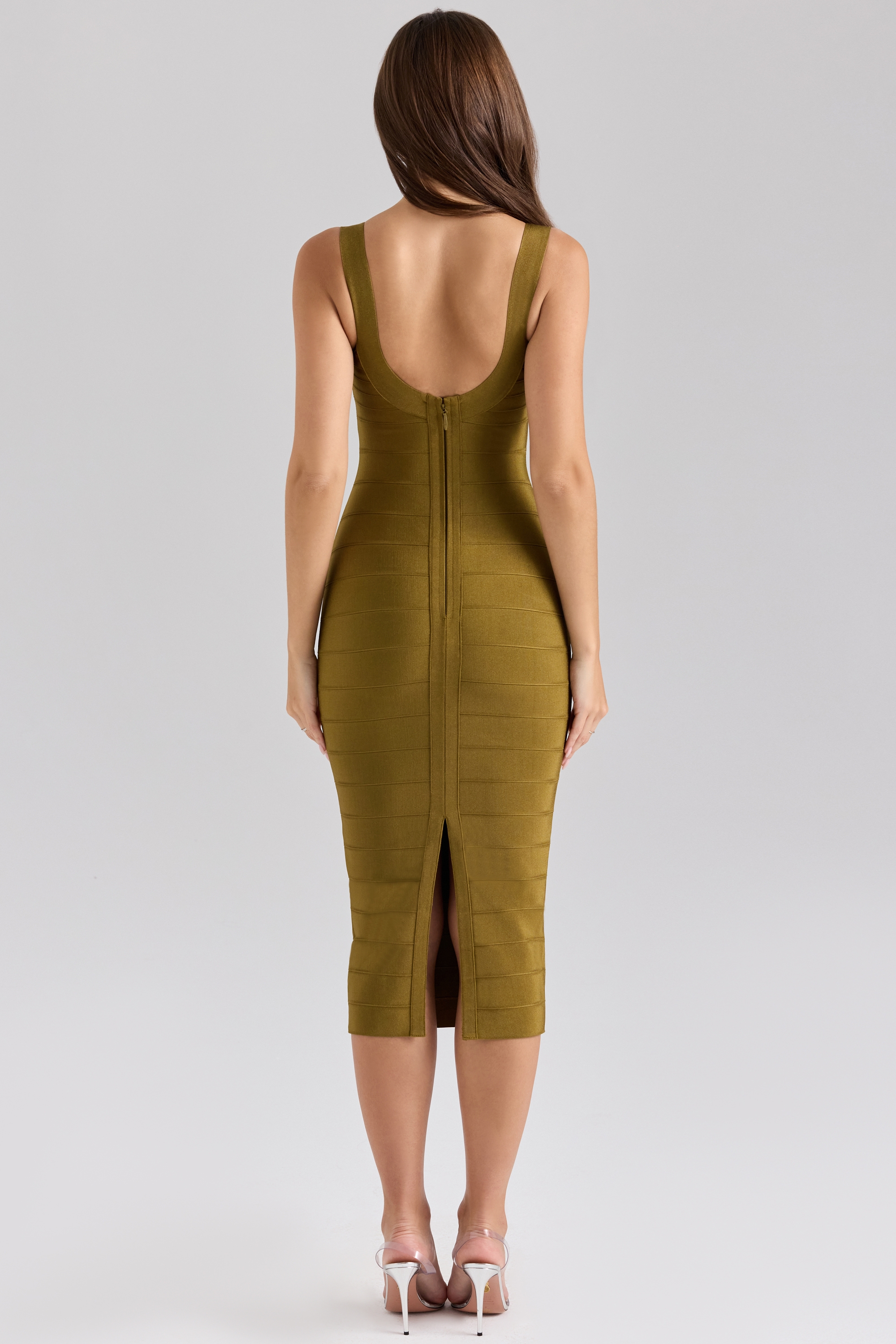Olive Midi Bandage Dress