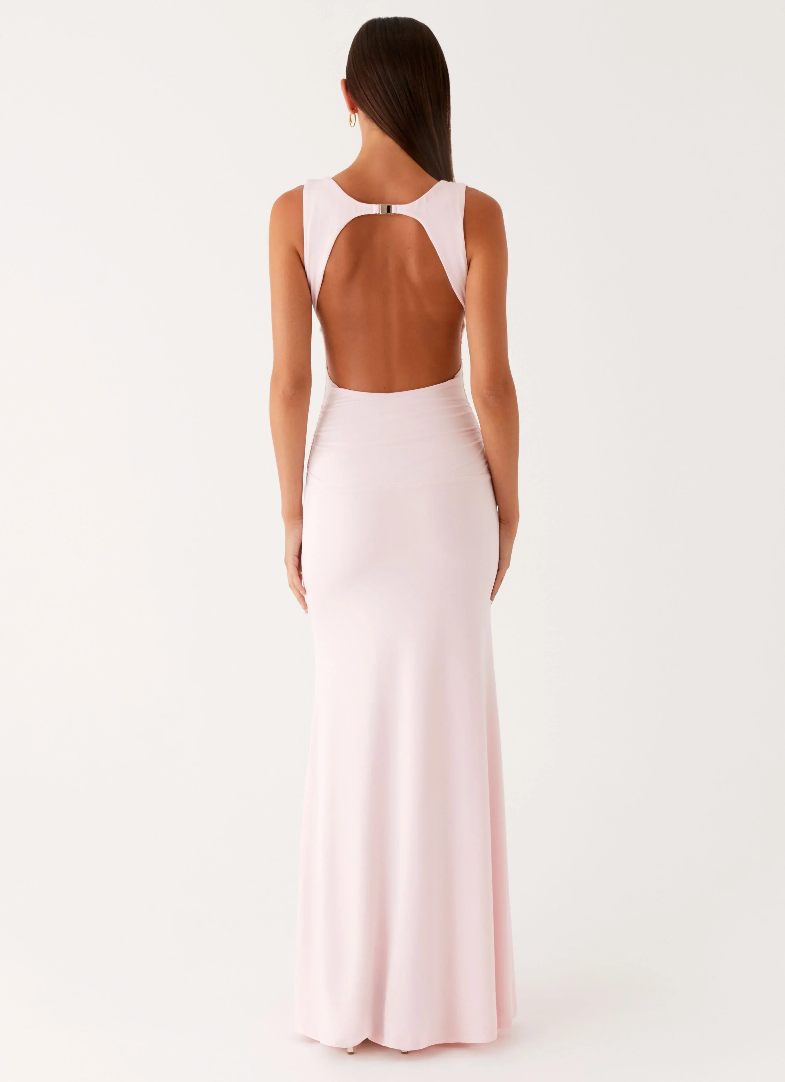 Cherry Sky Maxi Dress - Baby Pink