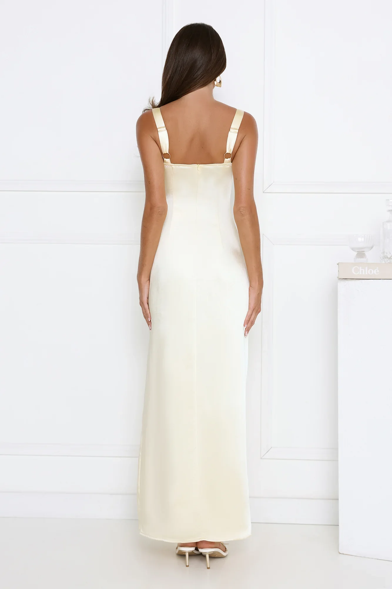 Headturner Energy Satin Maxi Dress Yellow - luluinthesky