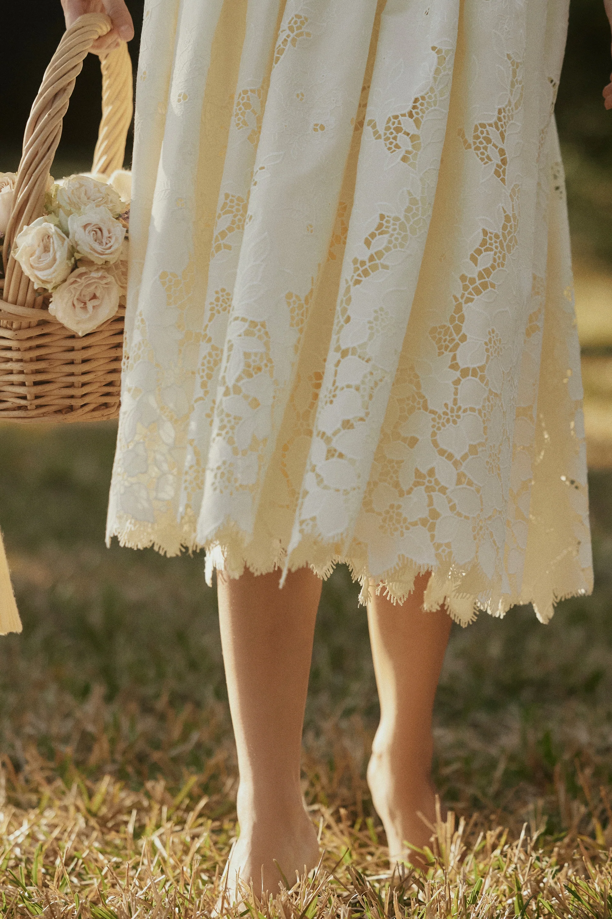 lemon custom lace + broderie anglaise midi sundress - luluinthesky