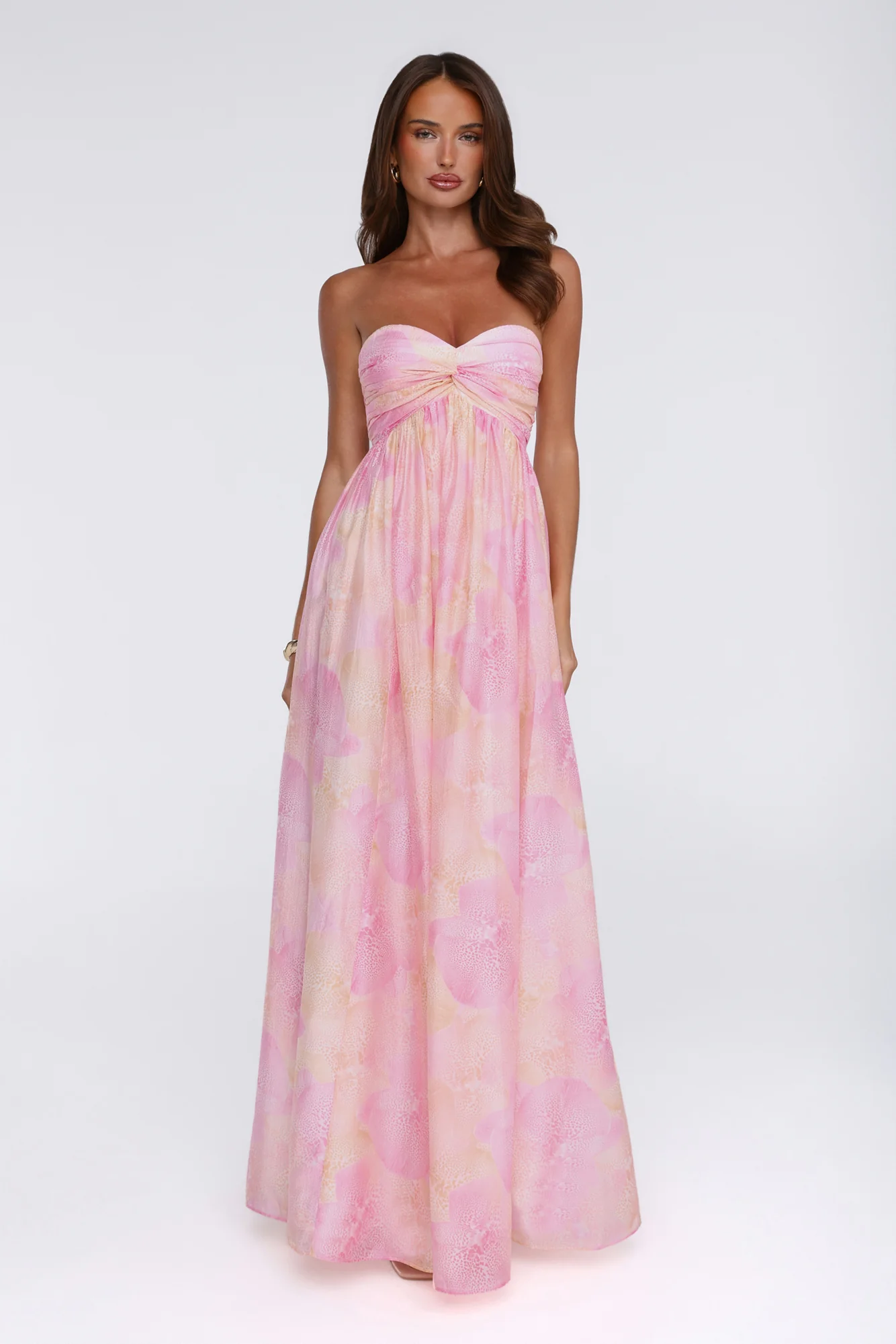 Twilight Spell Strapless Maxi Dress Floral