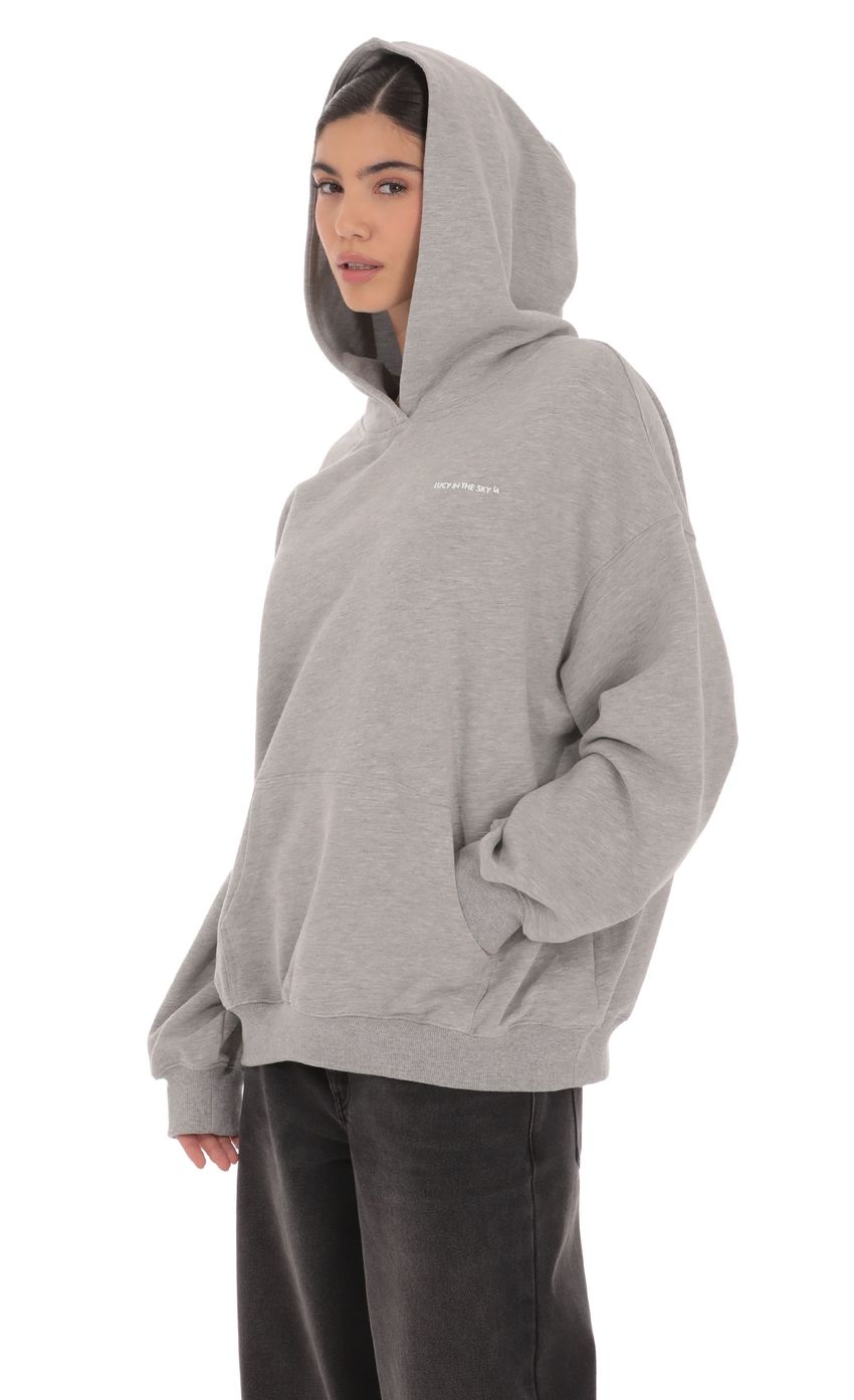 Fleece Lucy Hoodie in Grey