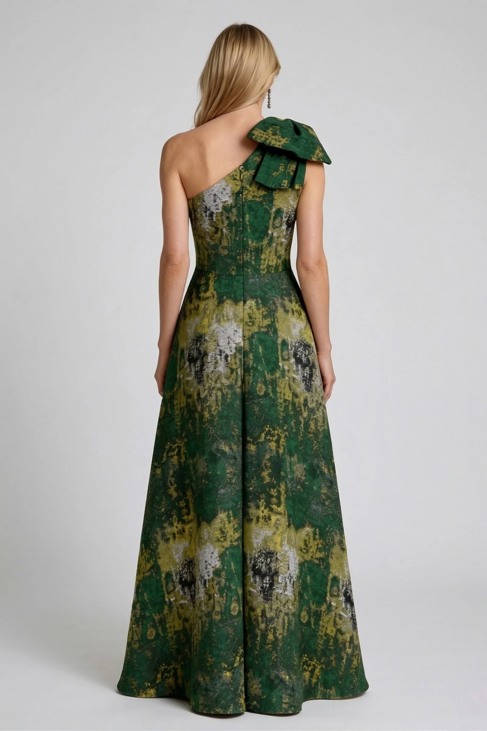 A-Line Floor Length Jacquard Mother of the Bride Dress CM0426