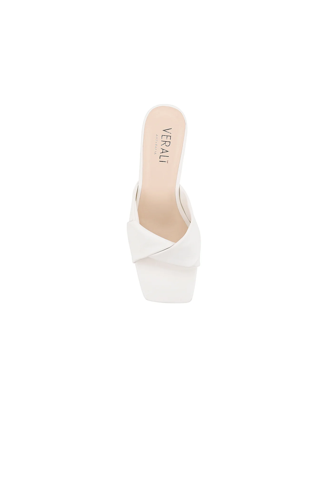 VERALi Stella Block Heel Mules Chalk Smooth