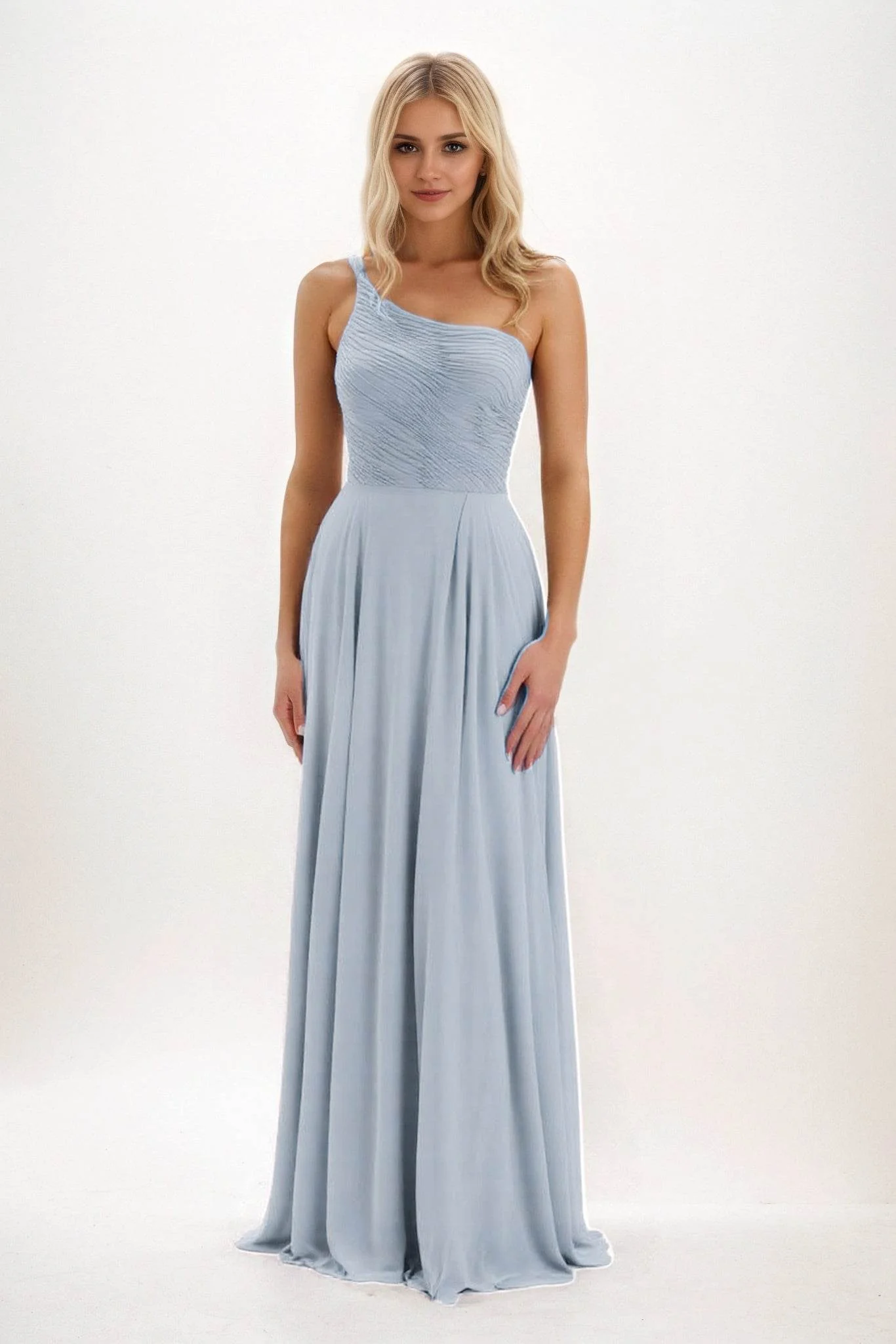 A-Line Maxi Chiffon Bridesmaid Dress CB0858