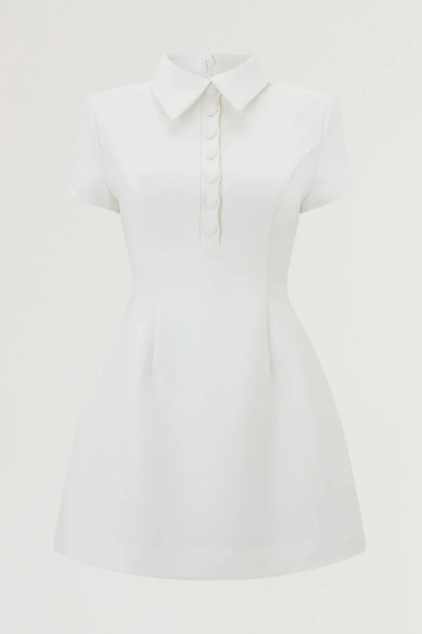 Collared Volume Mini Dress