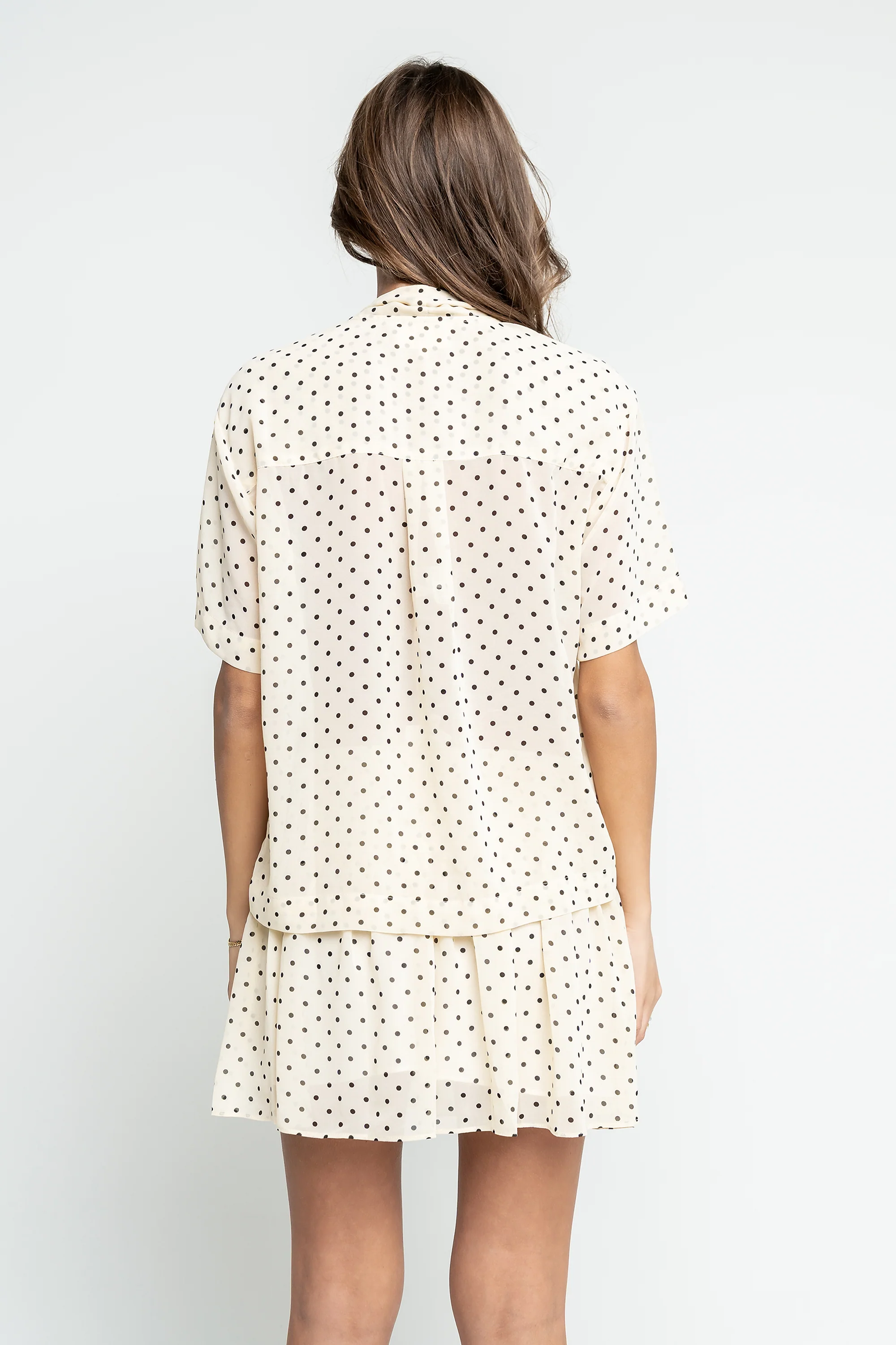 Hazel Polka Dot Top in Cream