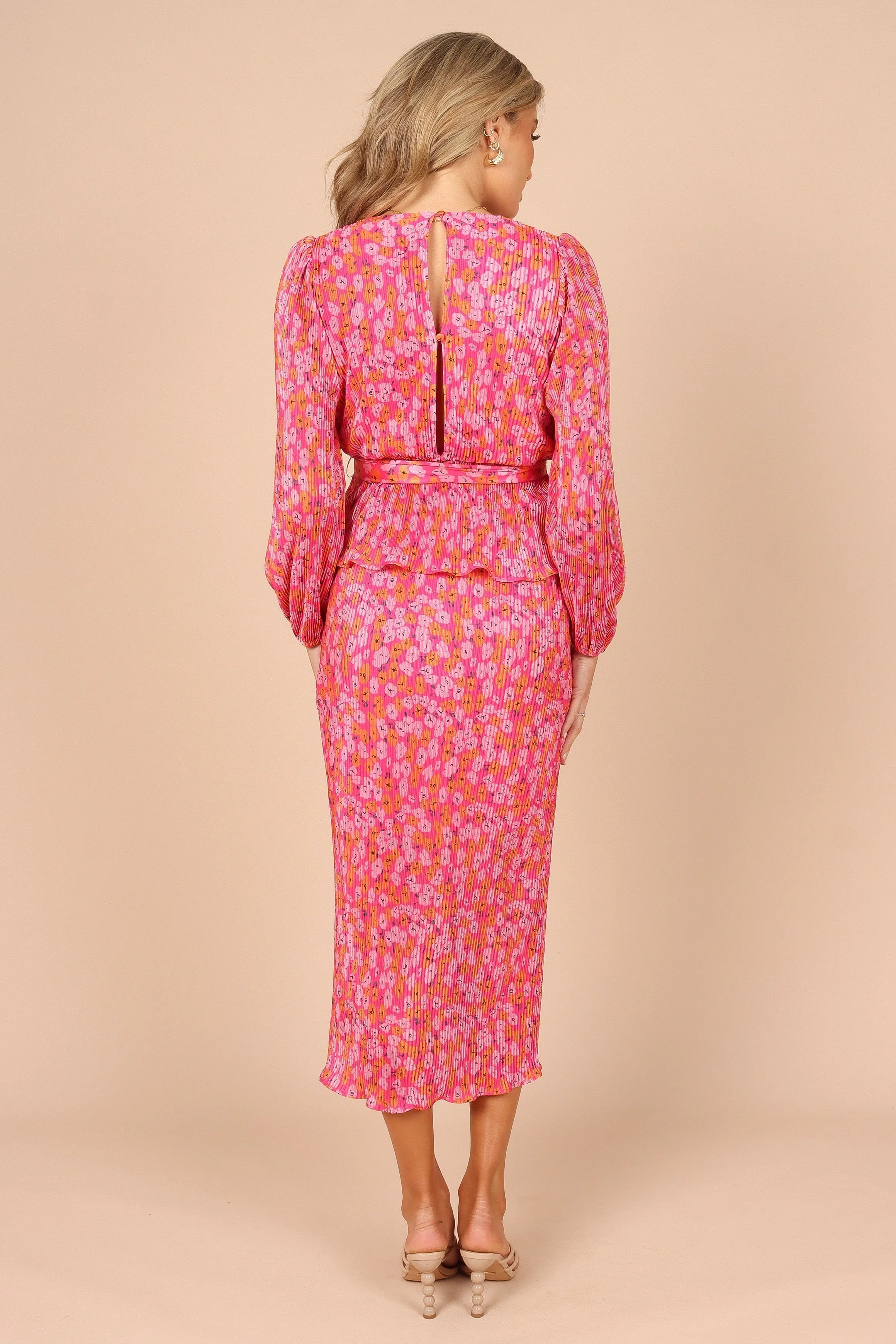 Minelli Pleat Top - Hot Pink