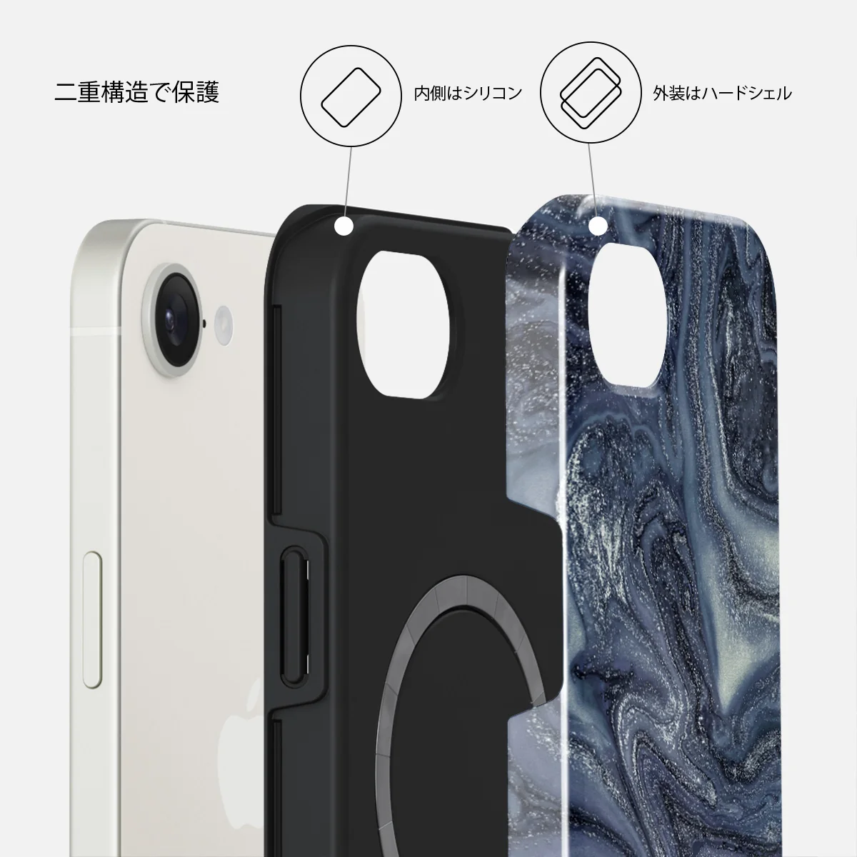 Navy Trench - iPhone 17e ケース