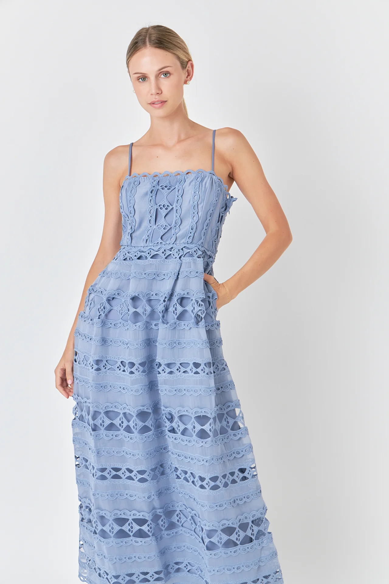 Combination Lace Maxi Dress