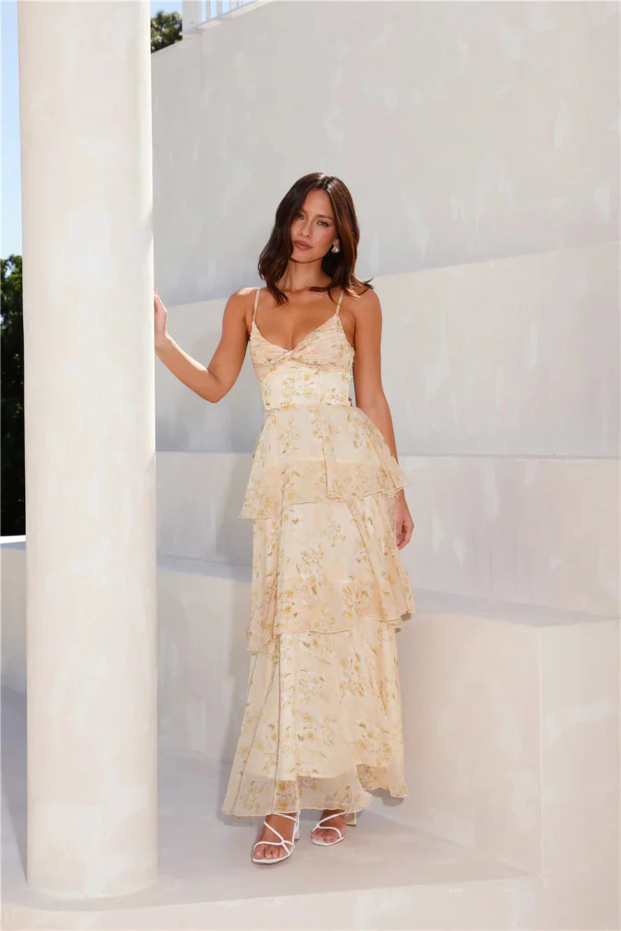 Sun Shining Through Maxi Dress Yellow - luluinthesky