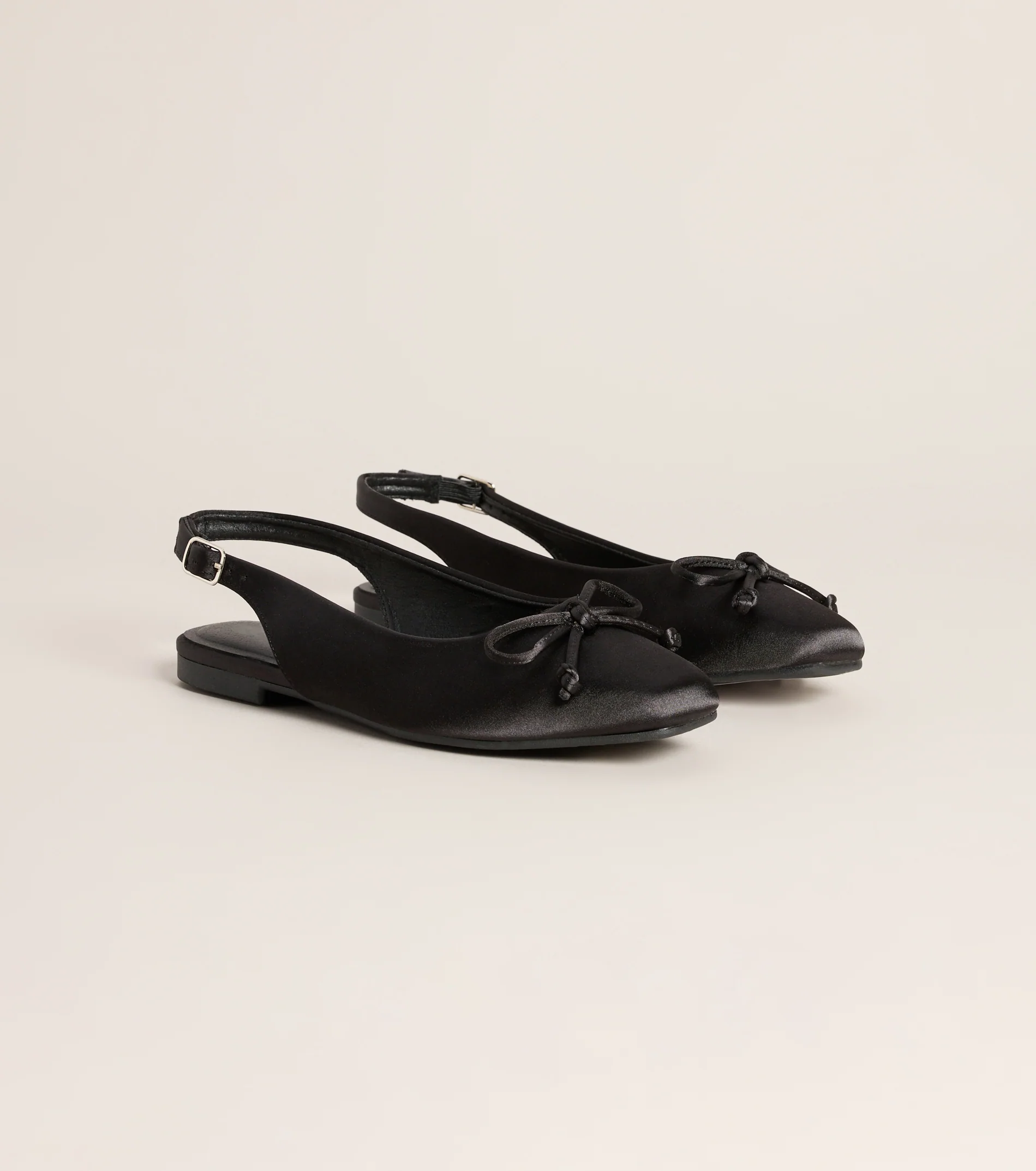 First Position Satin Bow Ballet Flats