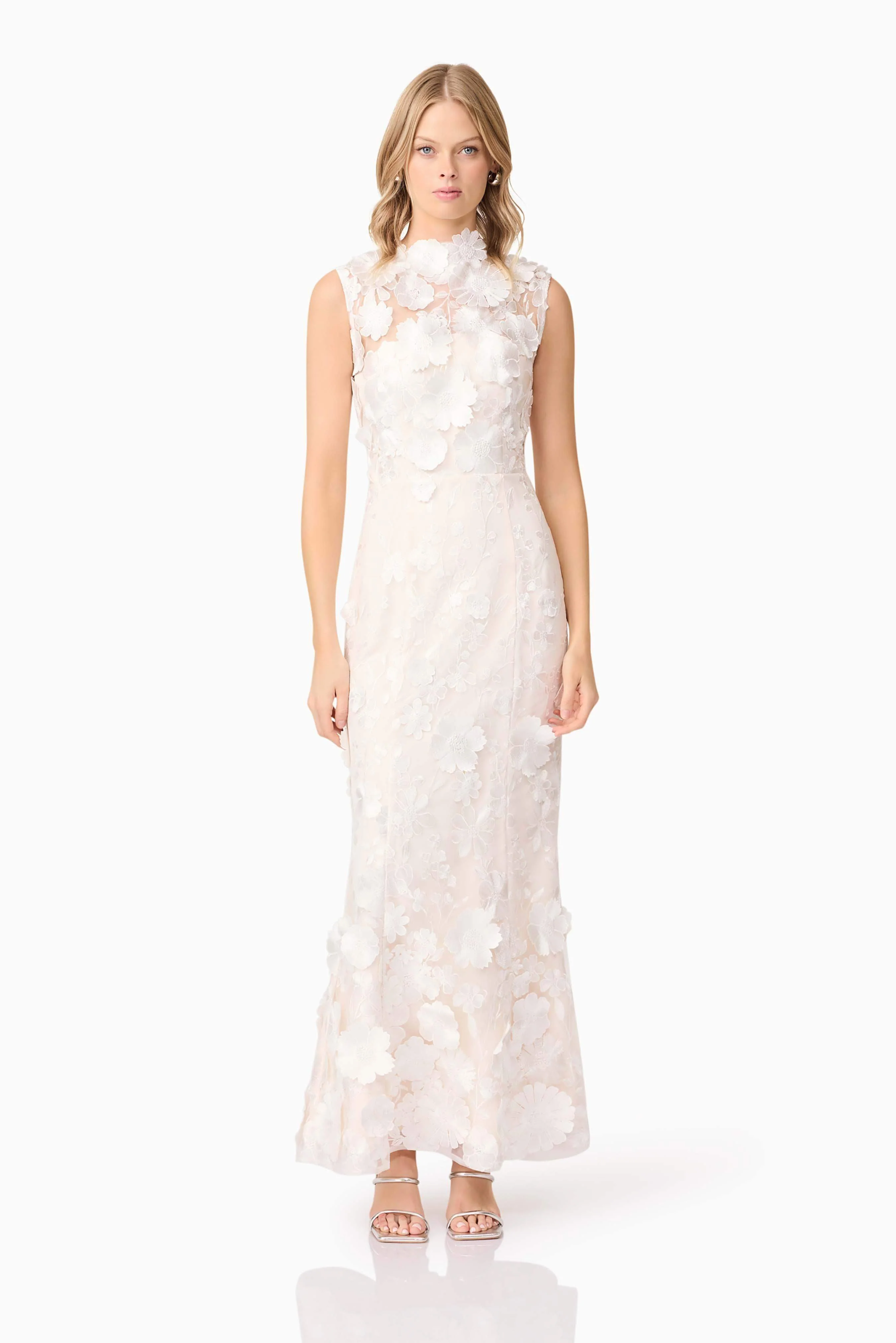 Yvette 3D Gown in White